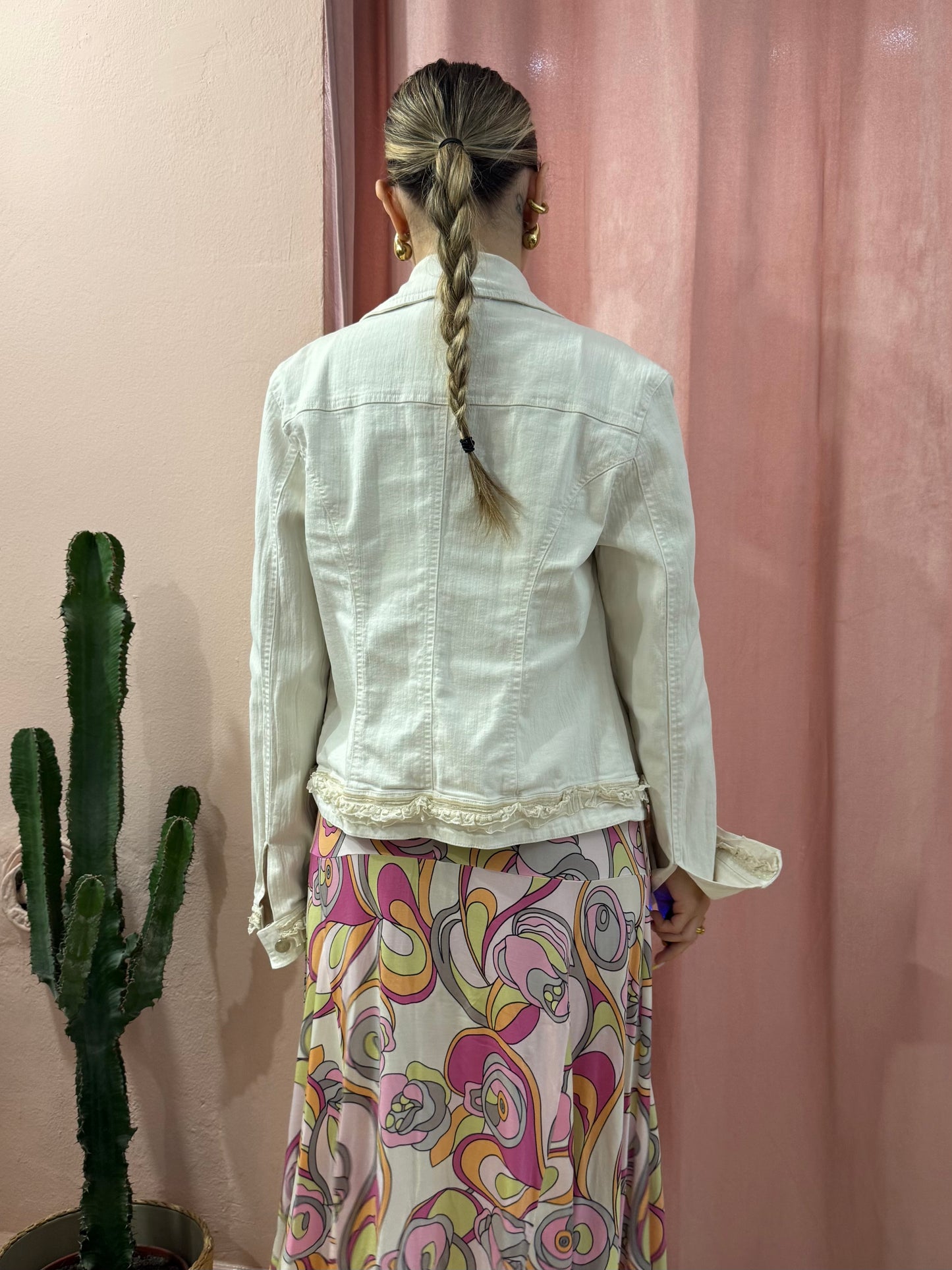 Giacca in denim bianca