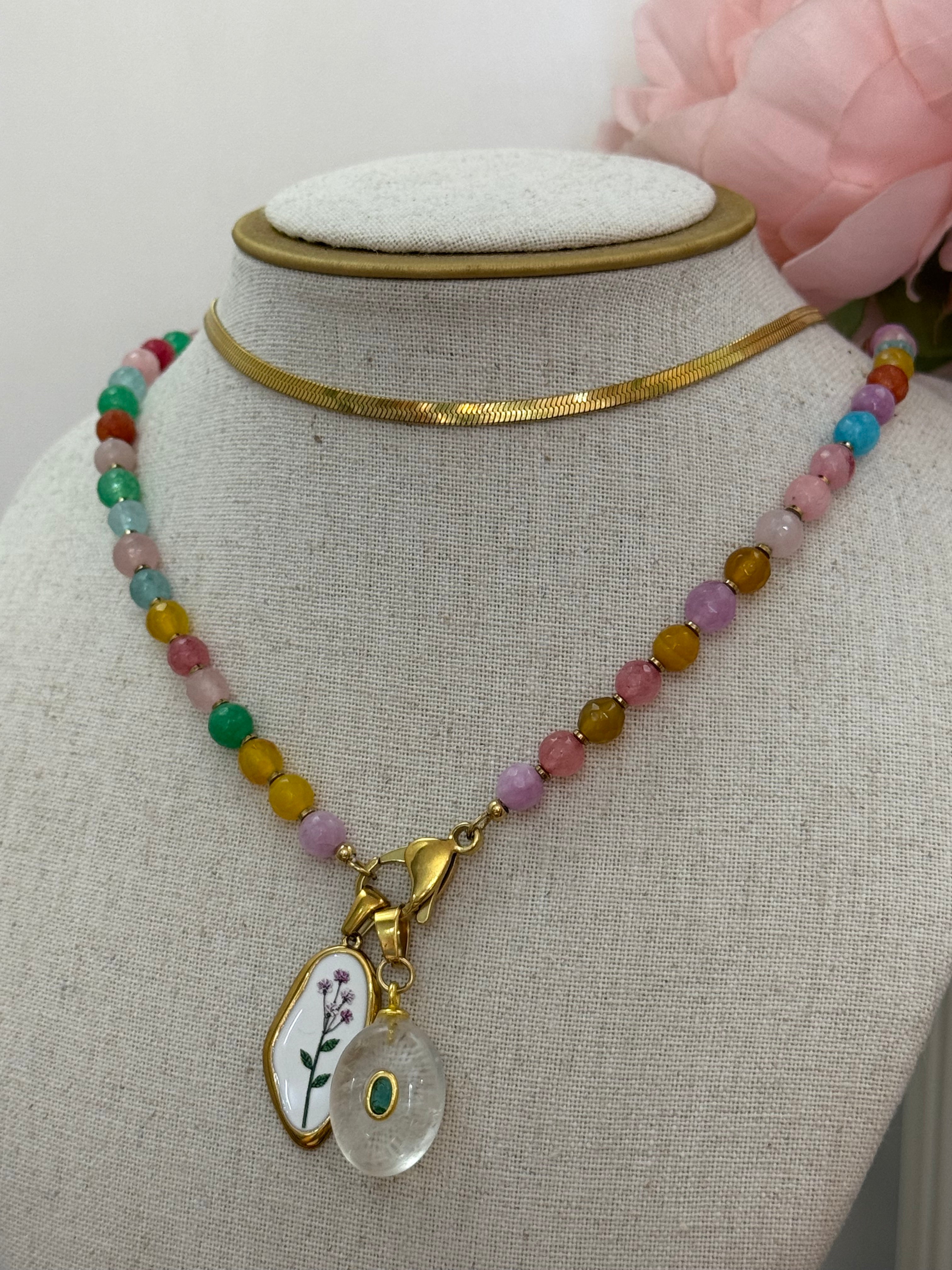 Collana perle multi charm| più colori