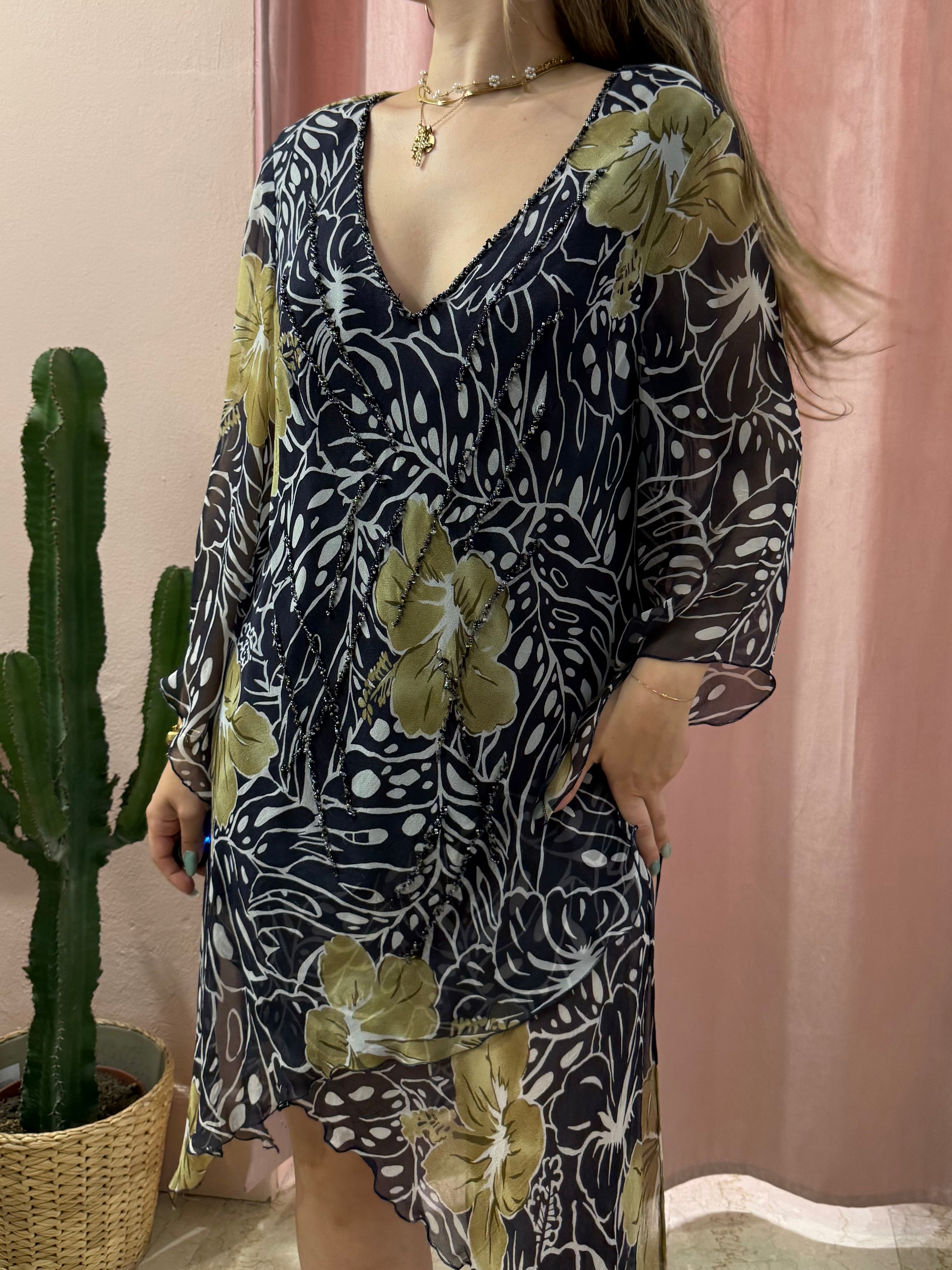 Vestito morbido in fantasia embroidered