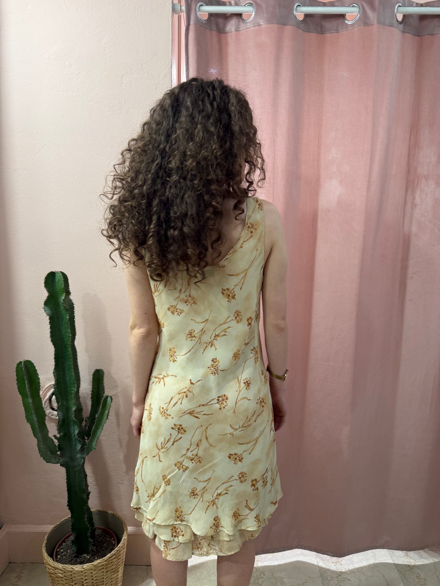 Vestito morbido crema in fantasia