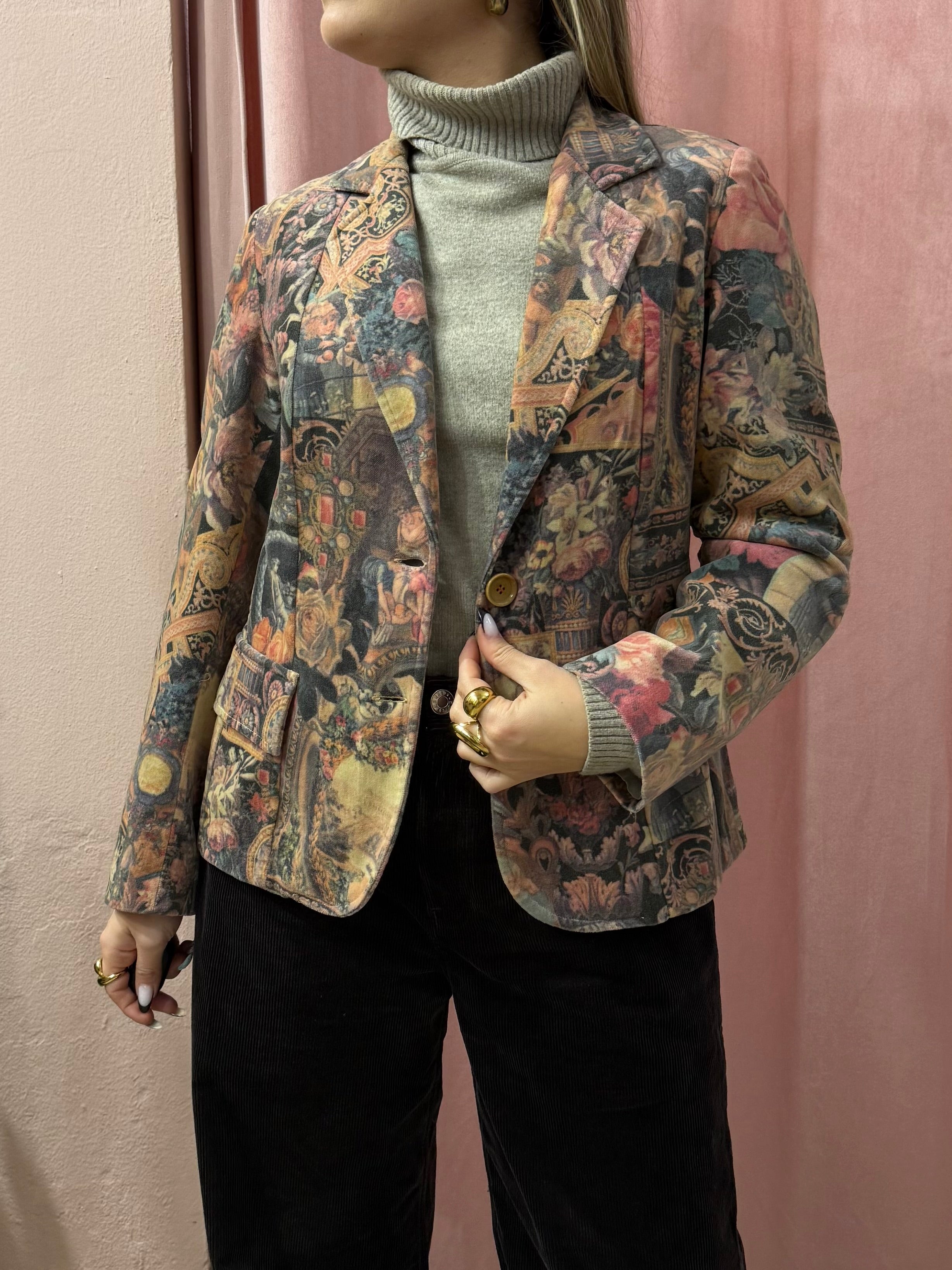 Blazer 00s stampa barocca