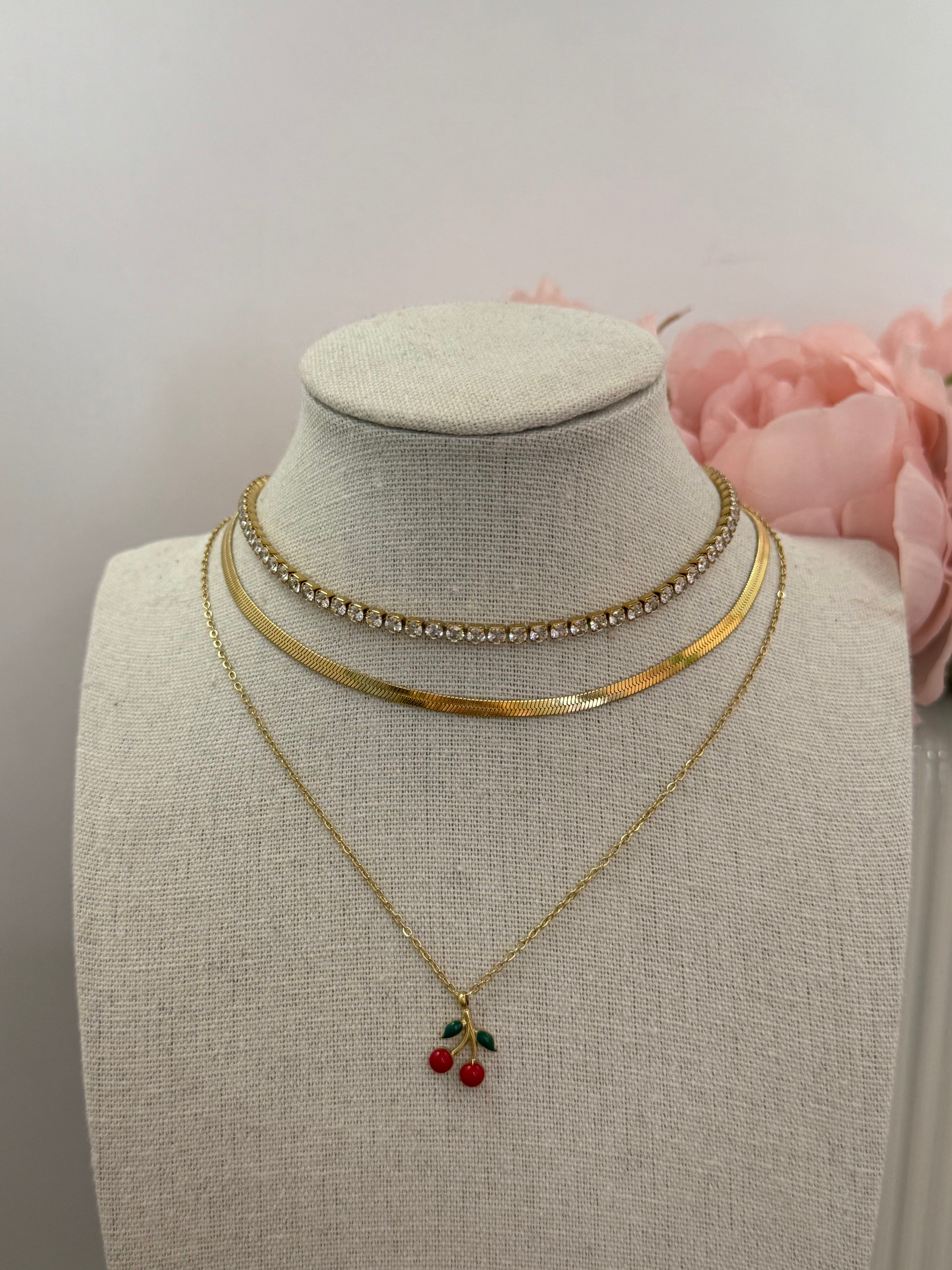 Collana “Cherry” gold/ silver
