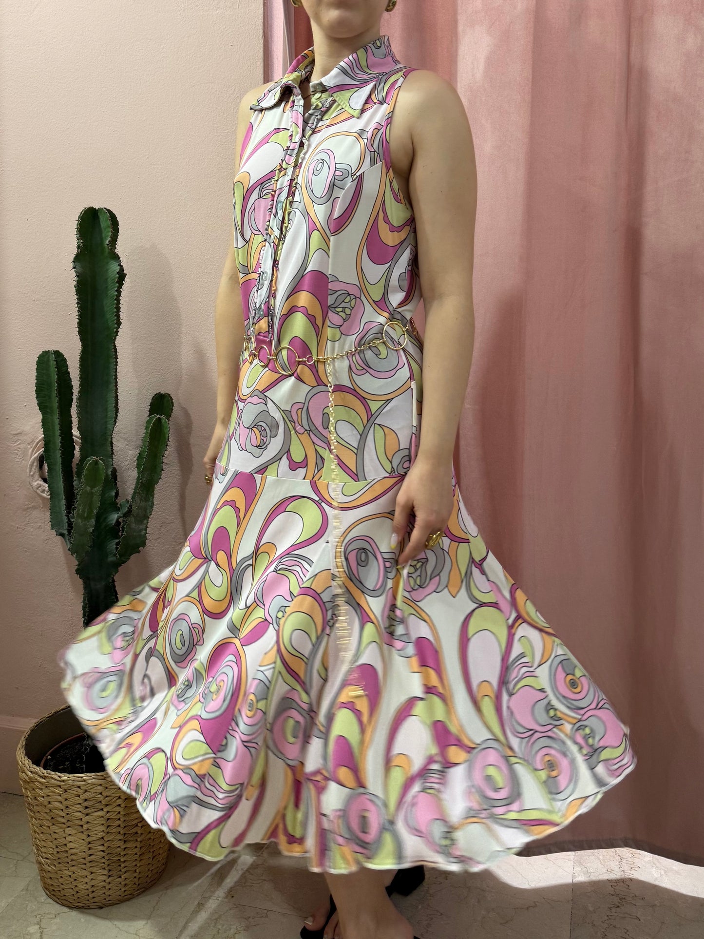 Vestito Benetton 2000 fantasia colorata