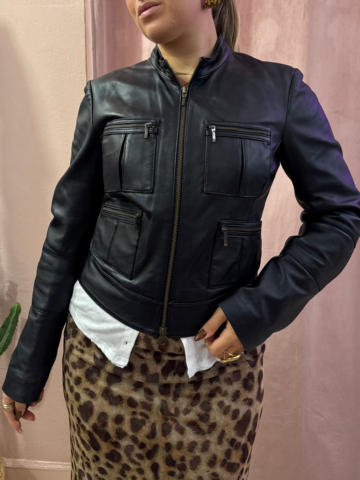 Giacca in vera pelle Luisa Spagnoli