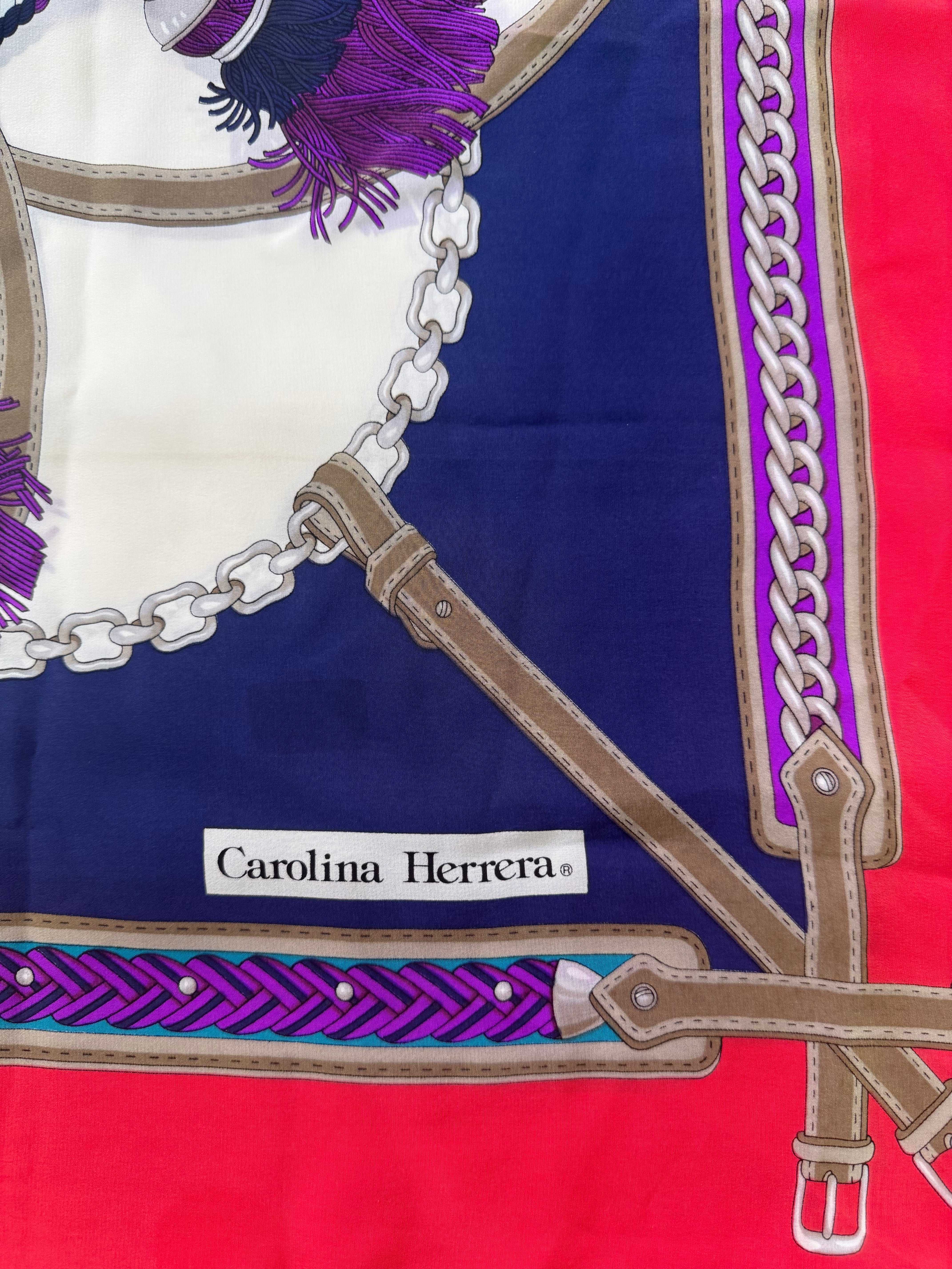 Foulard vintage Carolina Herrera in seta