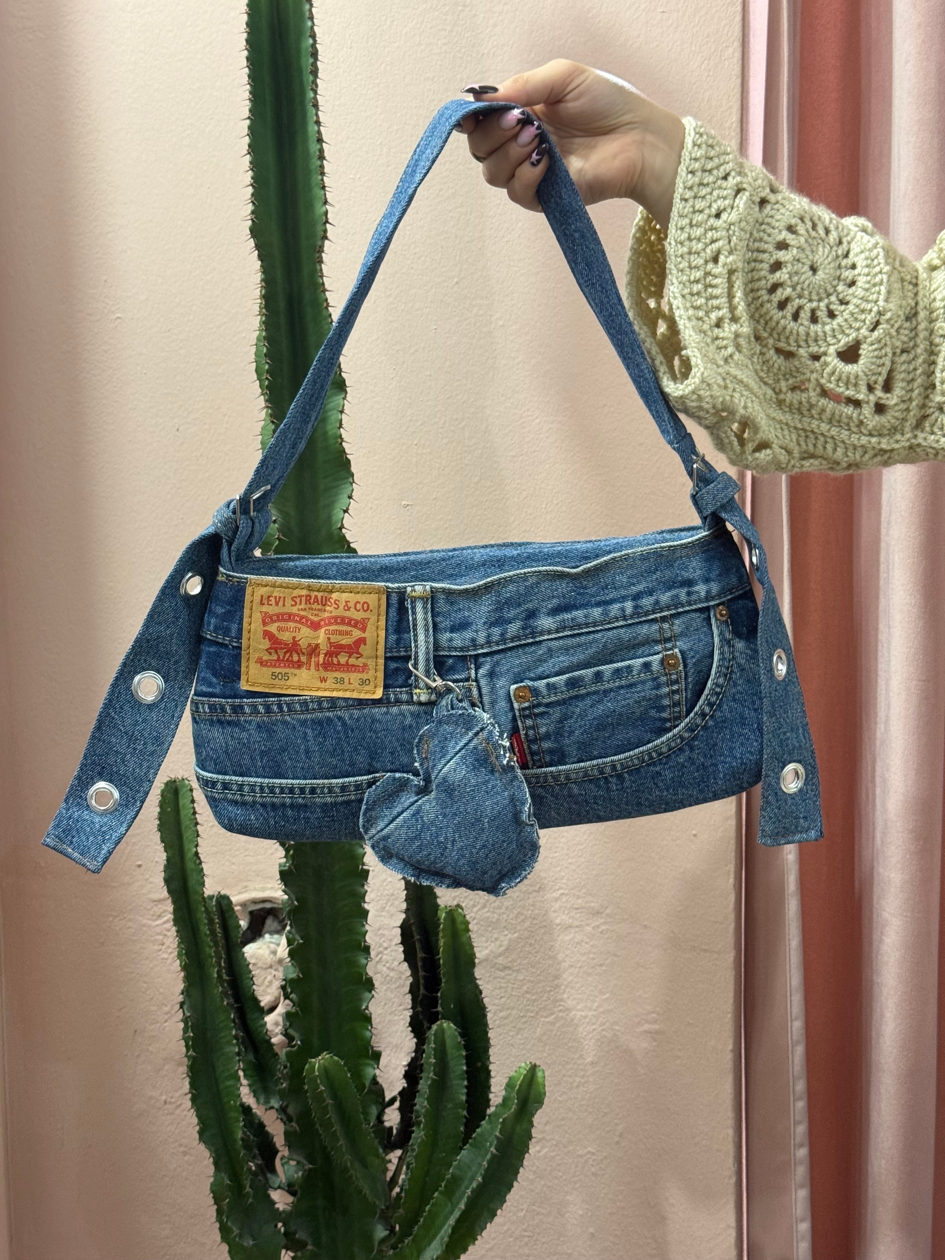 Borsa baguette Levis upcycling