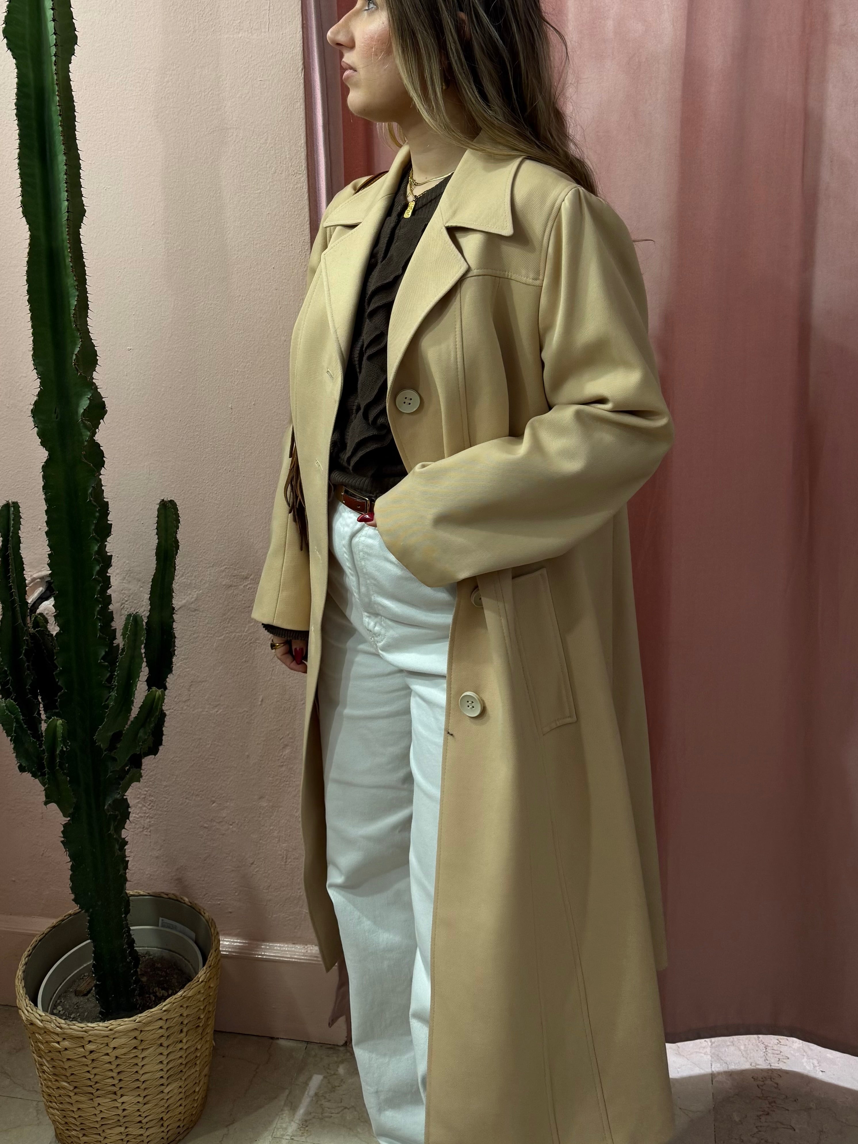 Cappotto vintage giallo burro