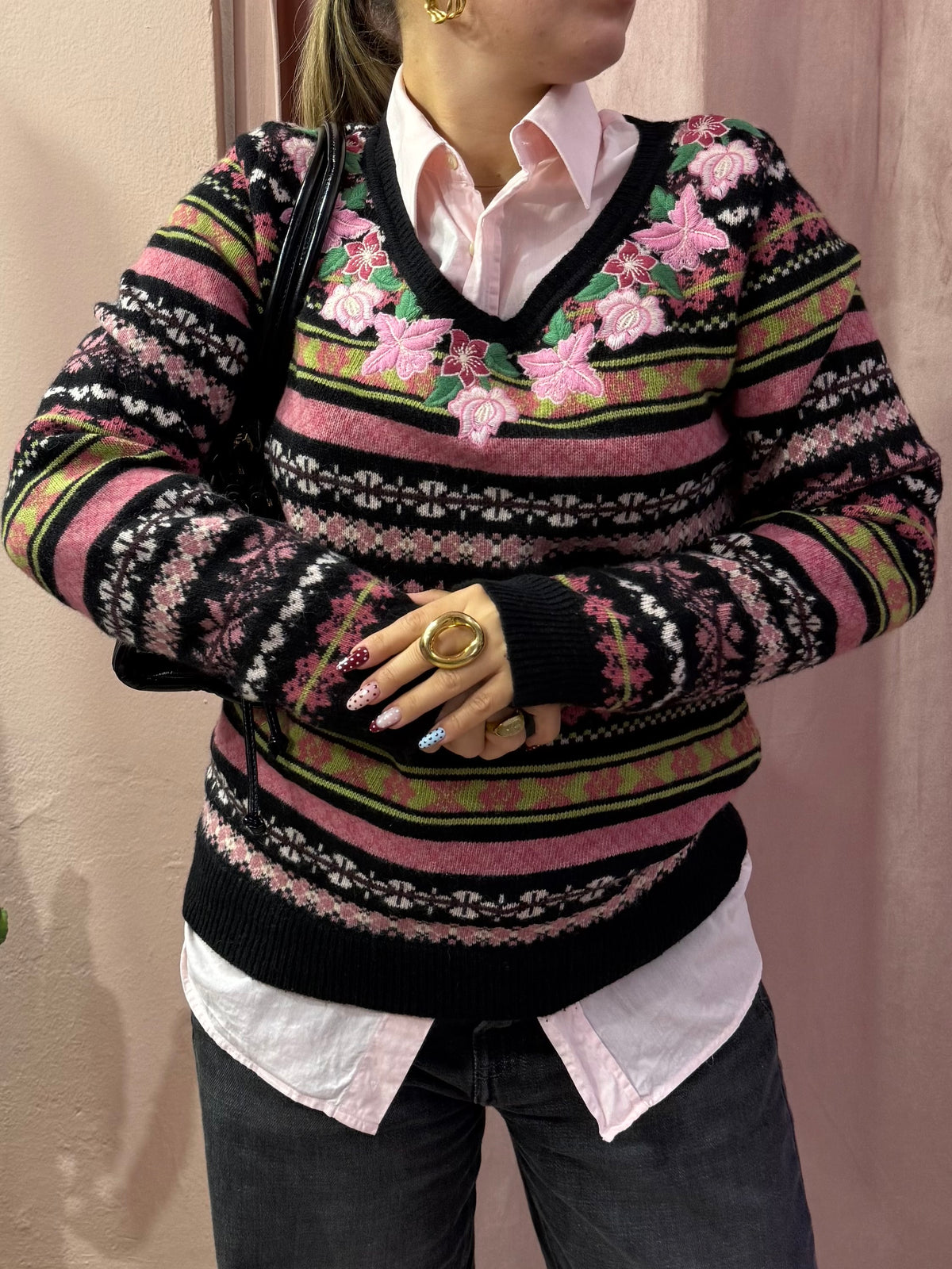 Maglione Max Mara weekend in fantasia lana e cashmere