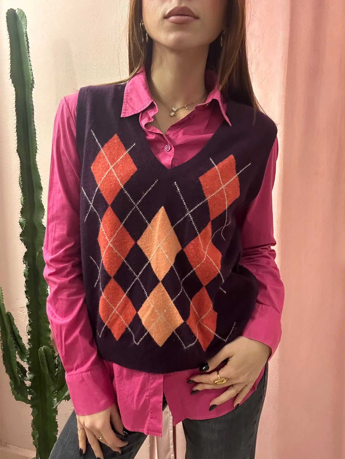 Gilet smanicato in puro cashmere