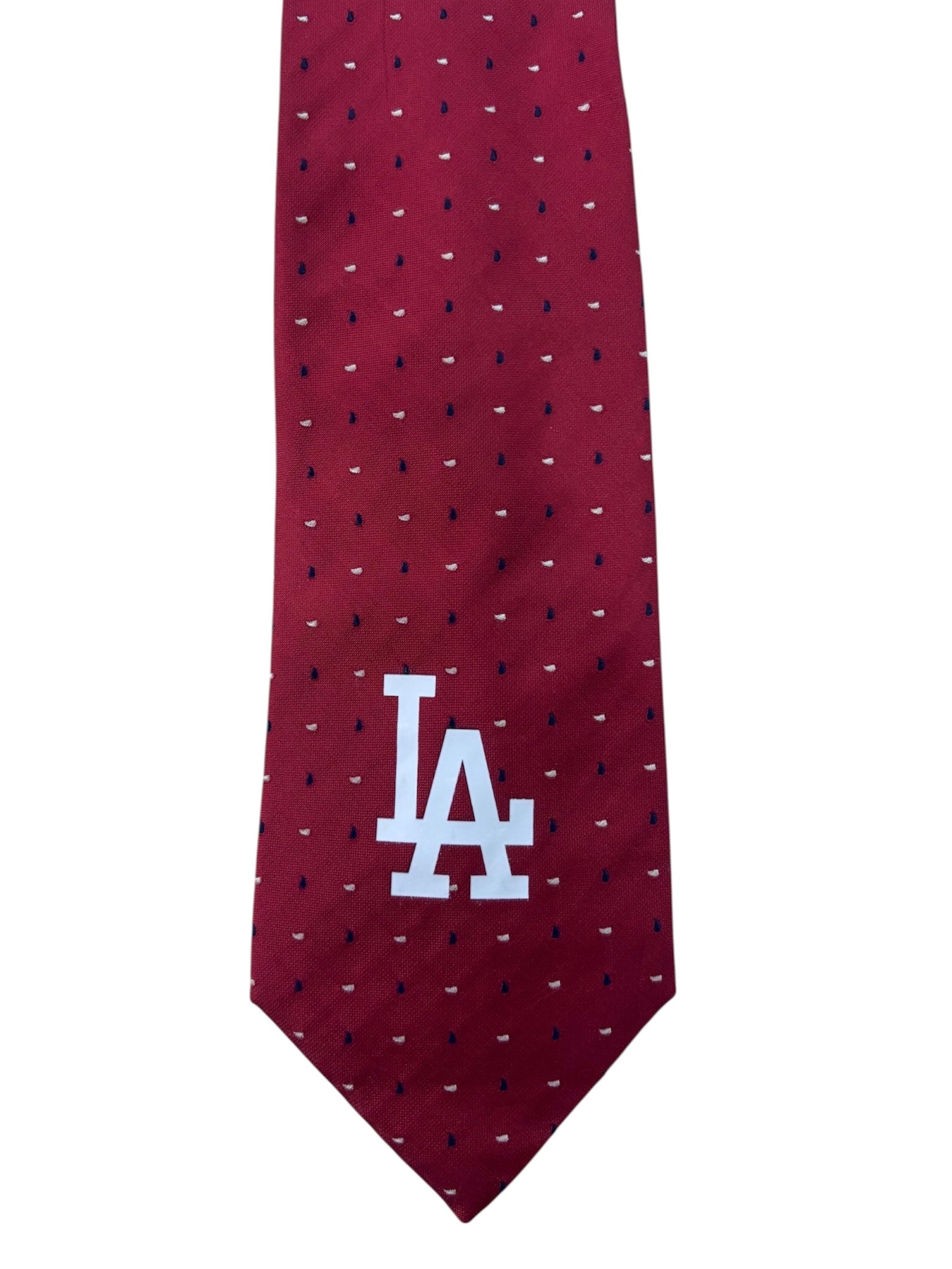 Cravatta LA Dodgers rossa micro fantasia