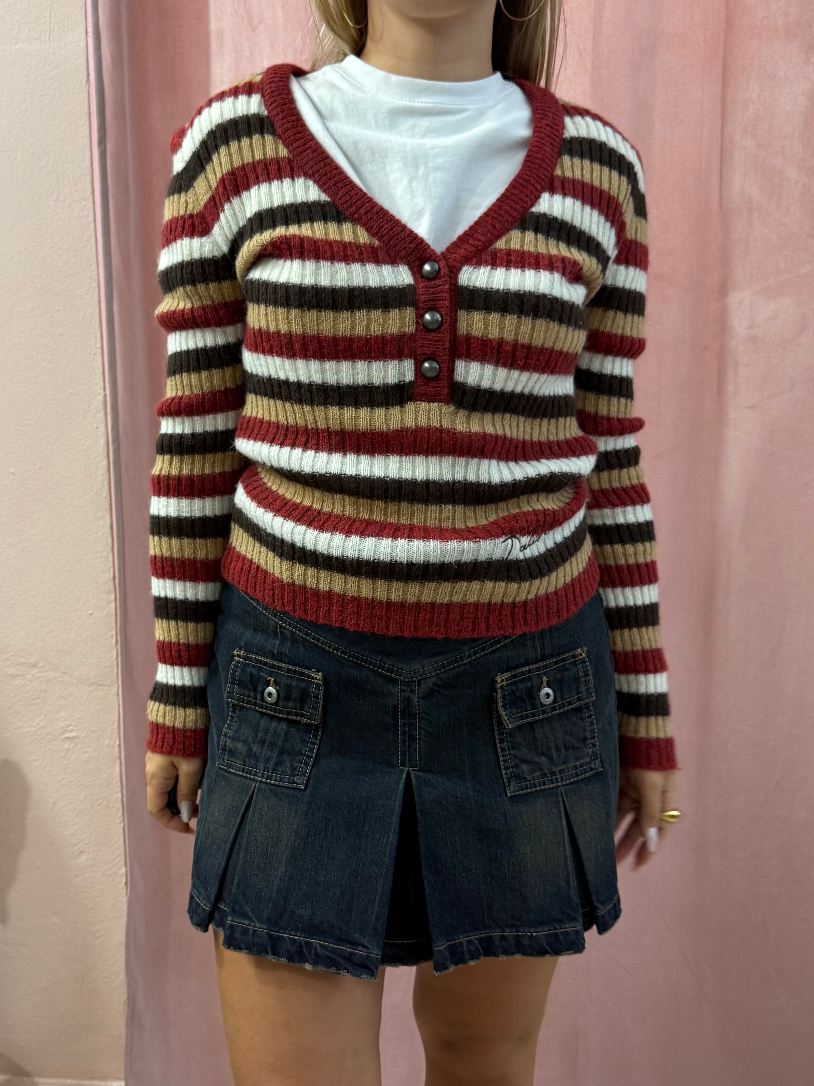 Minigonna in denim con pieghe