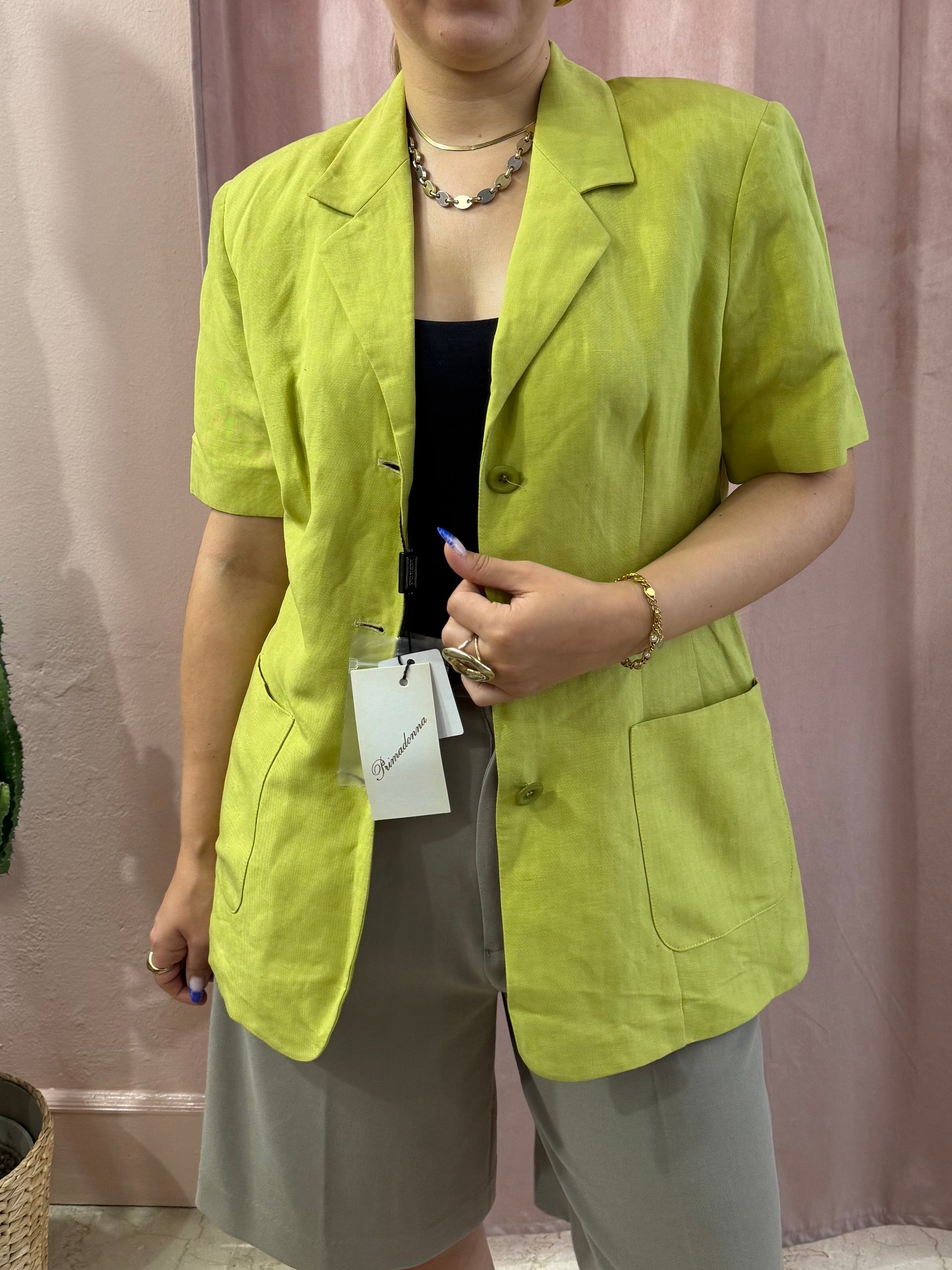 Blazer mezza manica verde lime