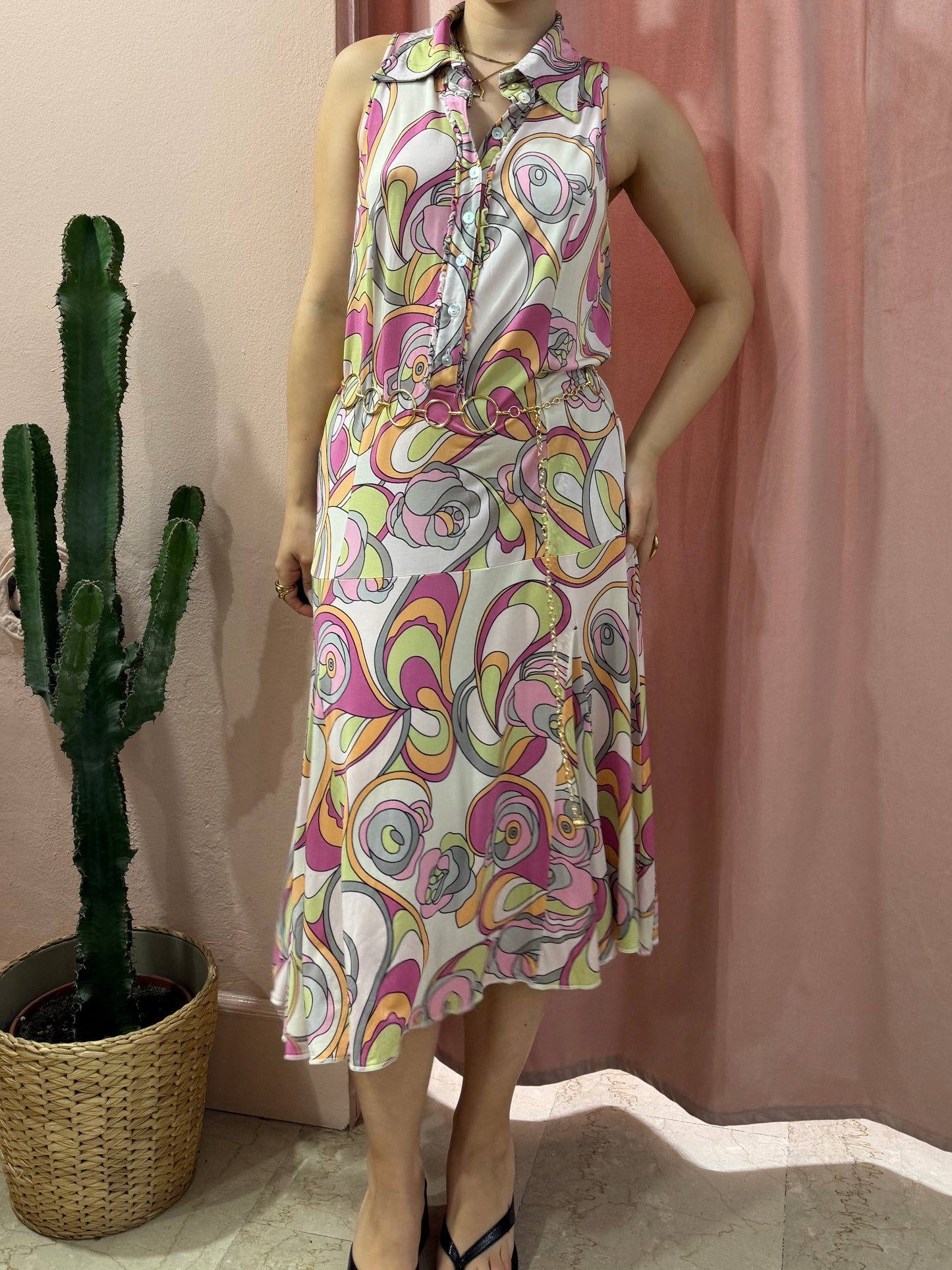 Vestito Benetton 2000 fantasia colorata