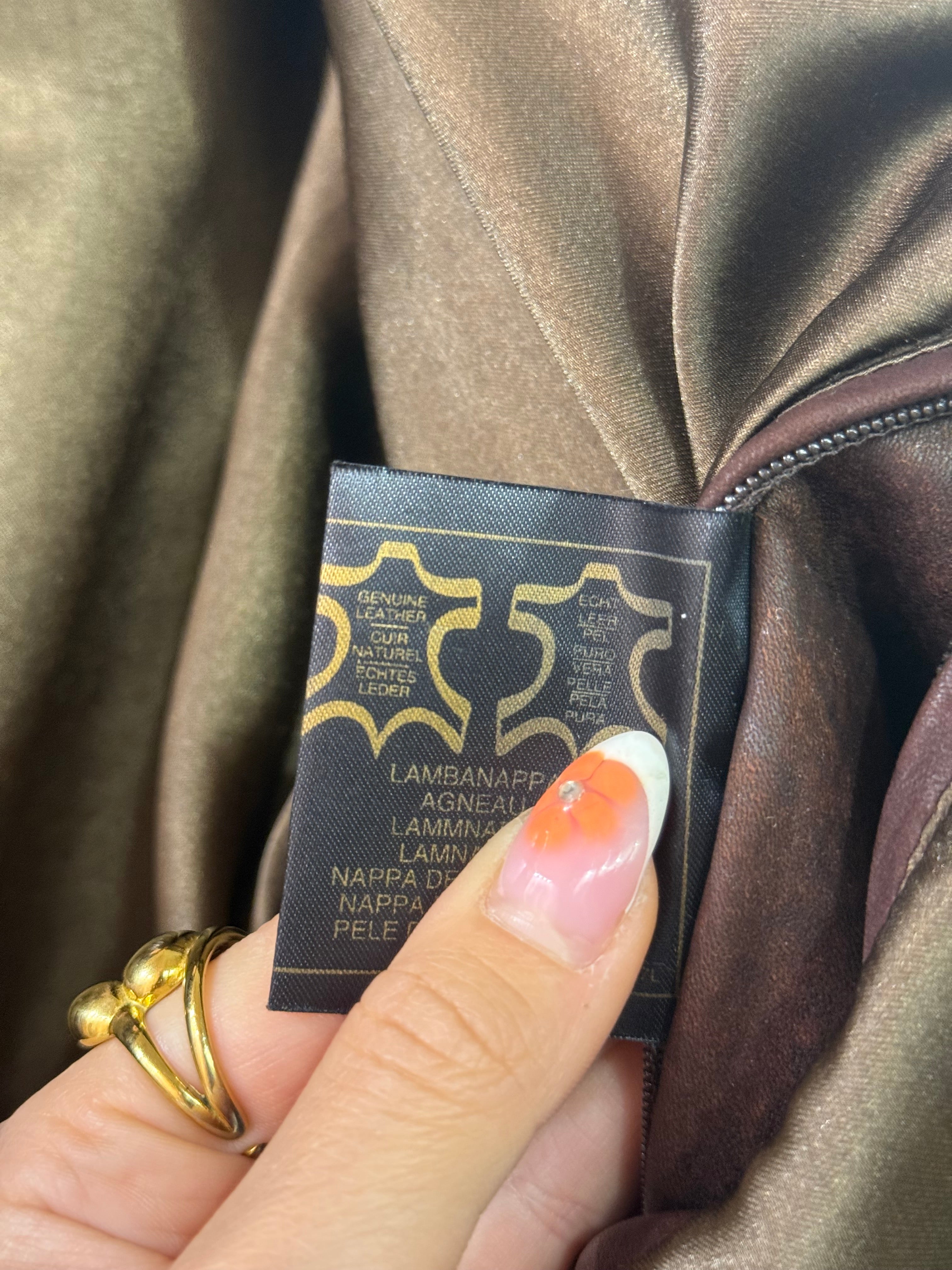 Giacca vintage in vera pelle invecchiata