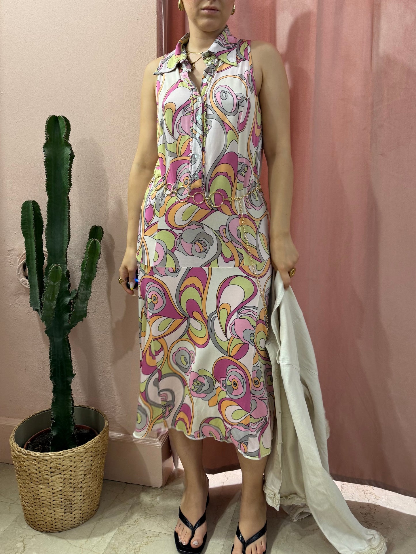 Vestito Benetton 2000 fantasia colorata