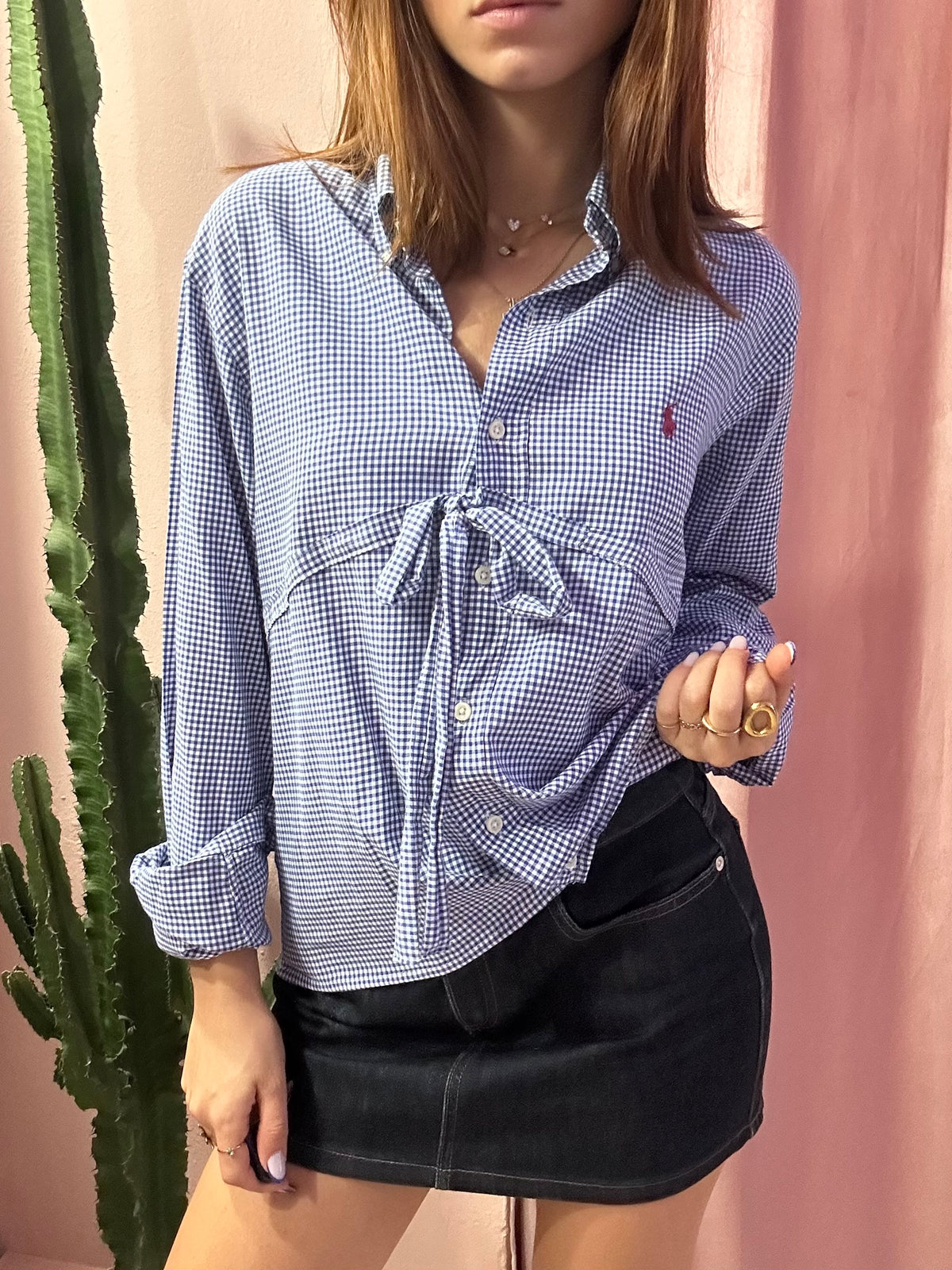 Camicia ralph lauren vichy fiocco