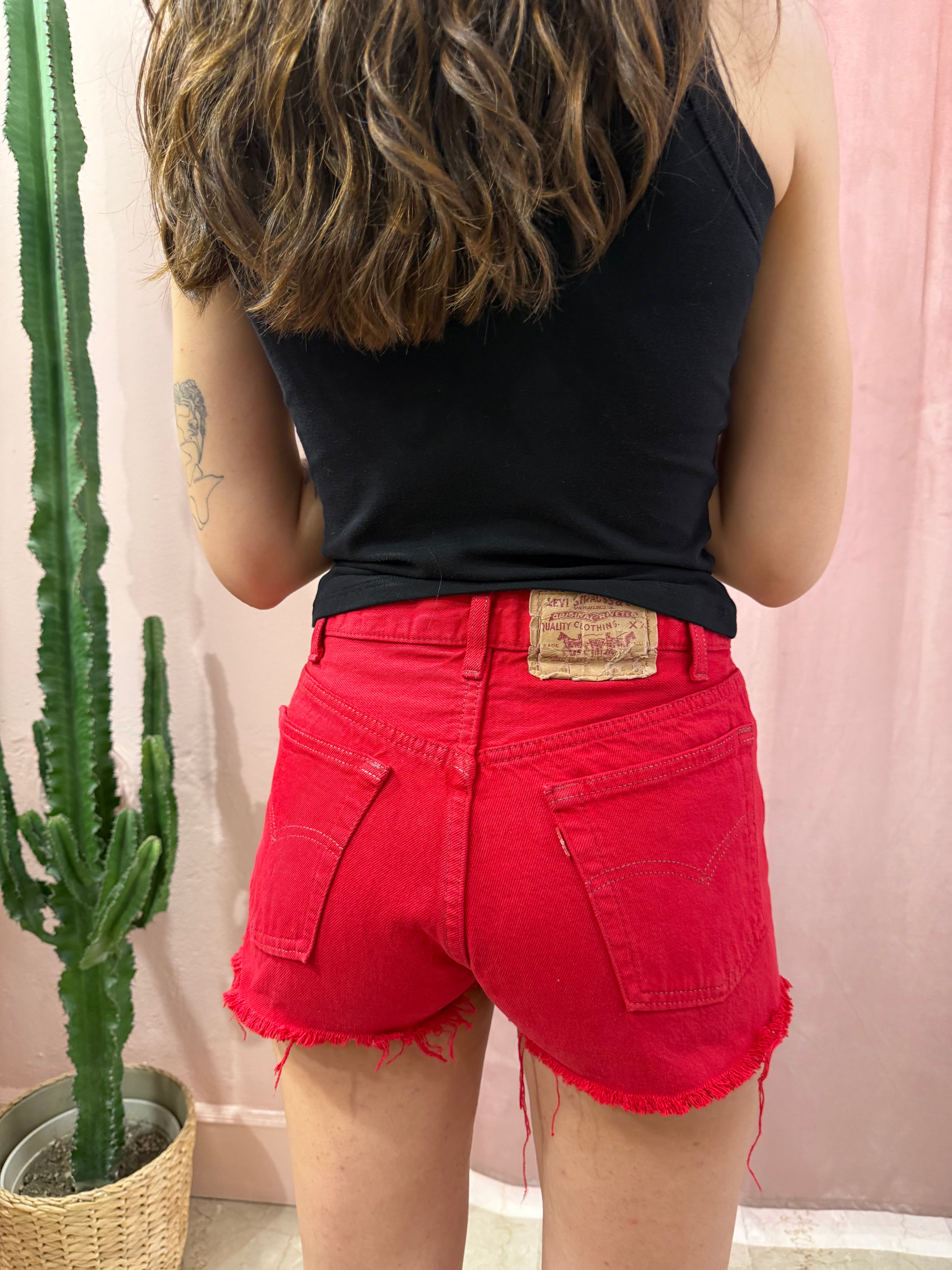 Shorts Levis vintage rosso