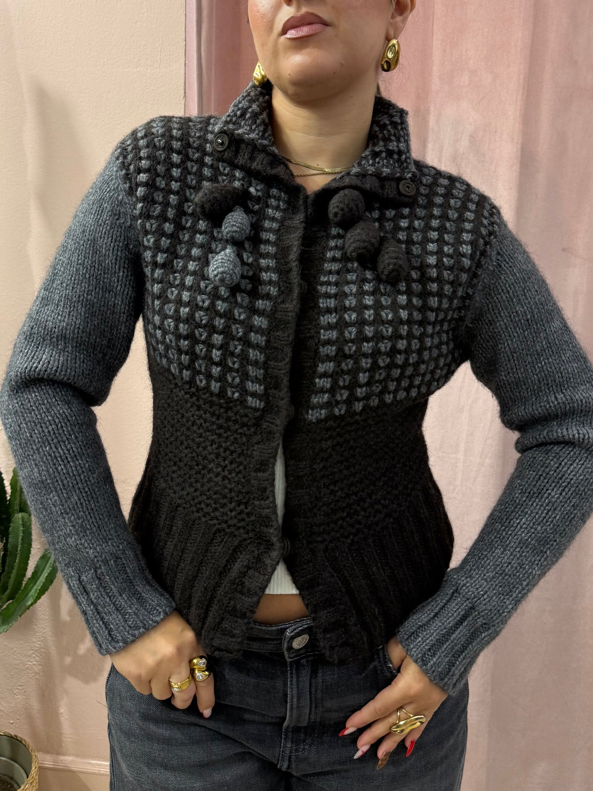 Cardigan Pinko lana e alpaca