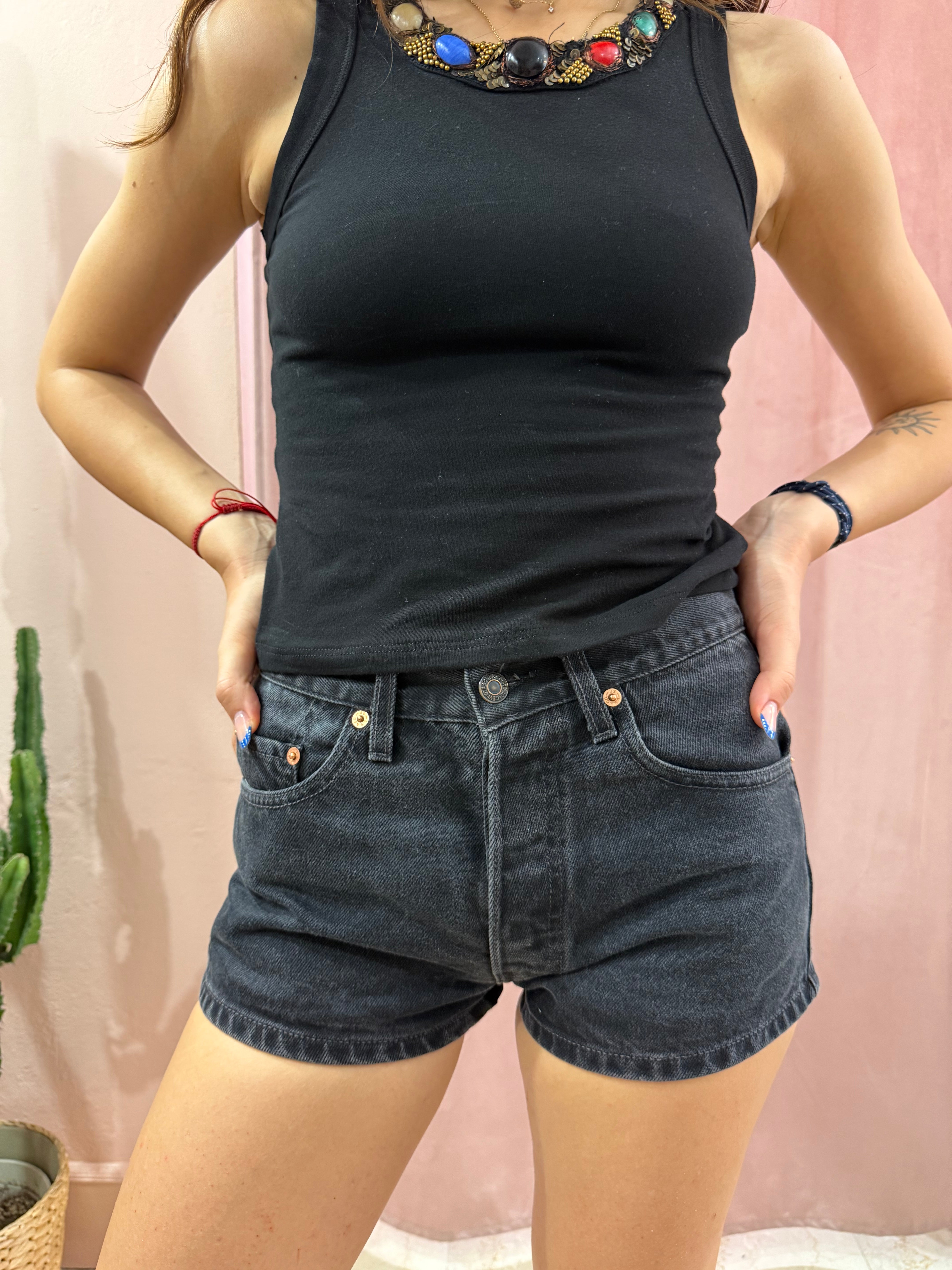Shorts Levis vintage nero orange tab
