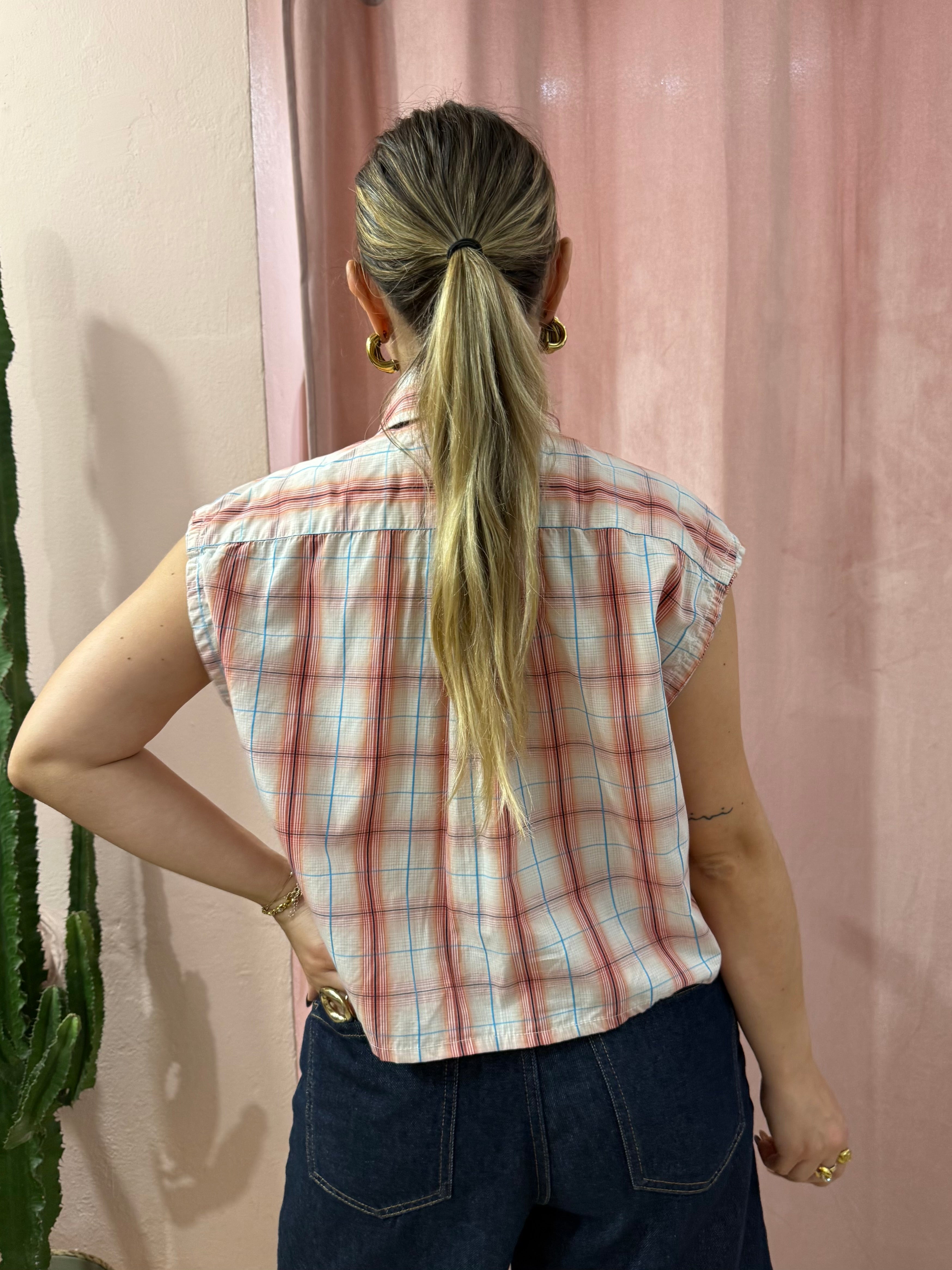 Camicia Tommy Hilfiger upcycling fiocco a quadri