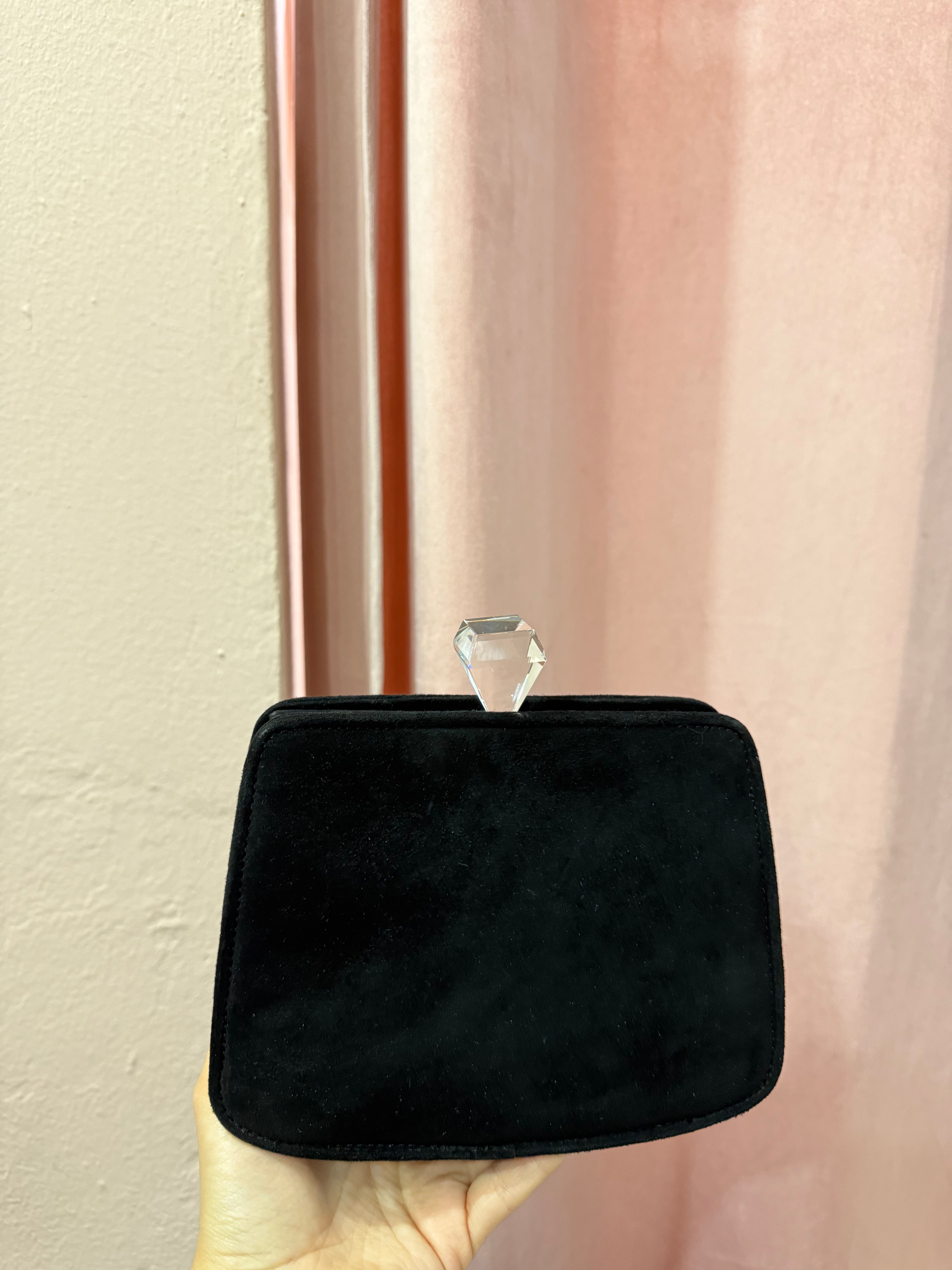 Clutch Escada nera in velluto