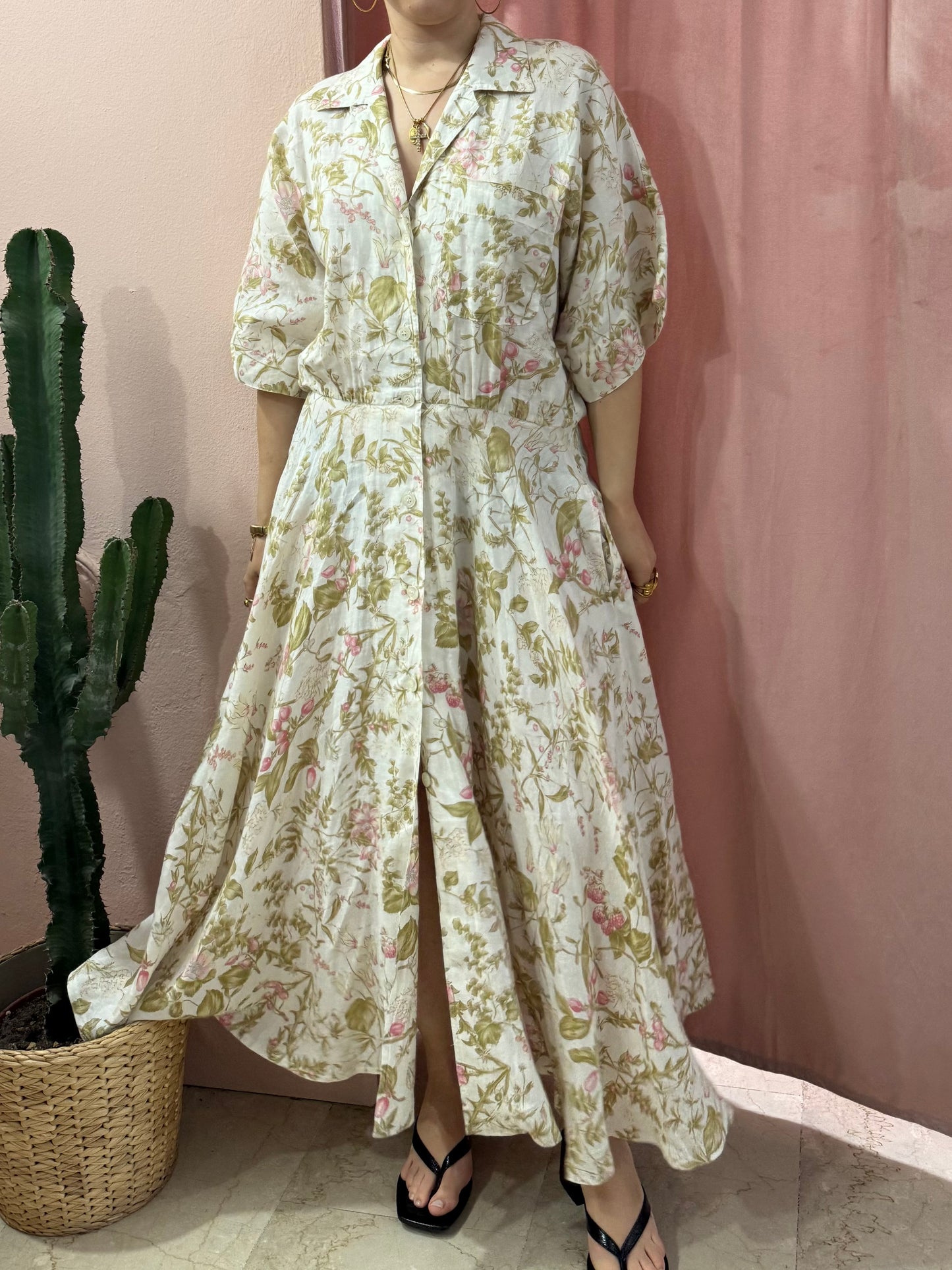 Maxi vestito Marella in puro lino