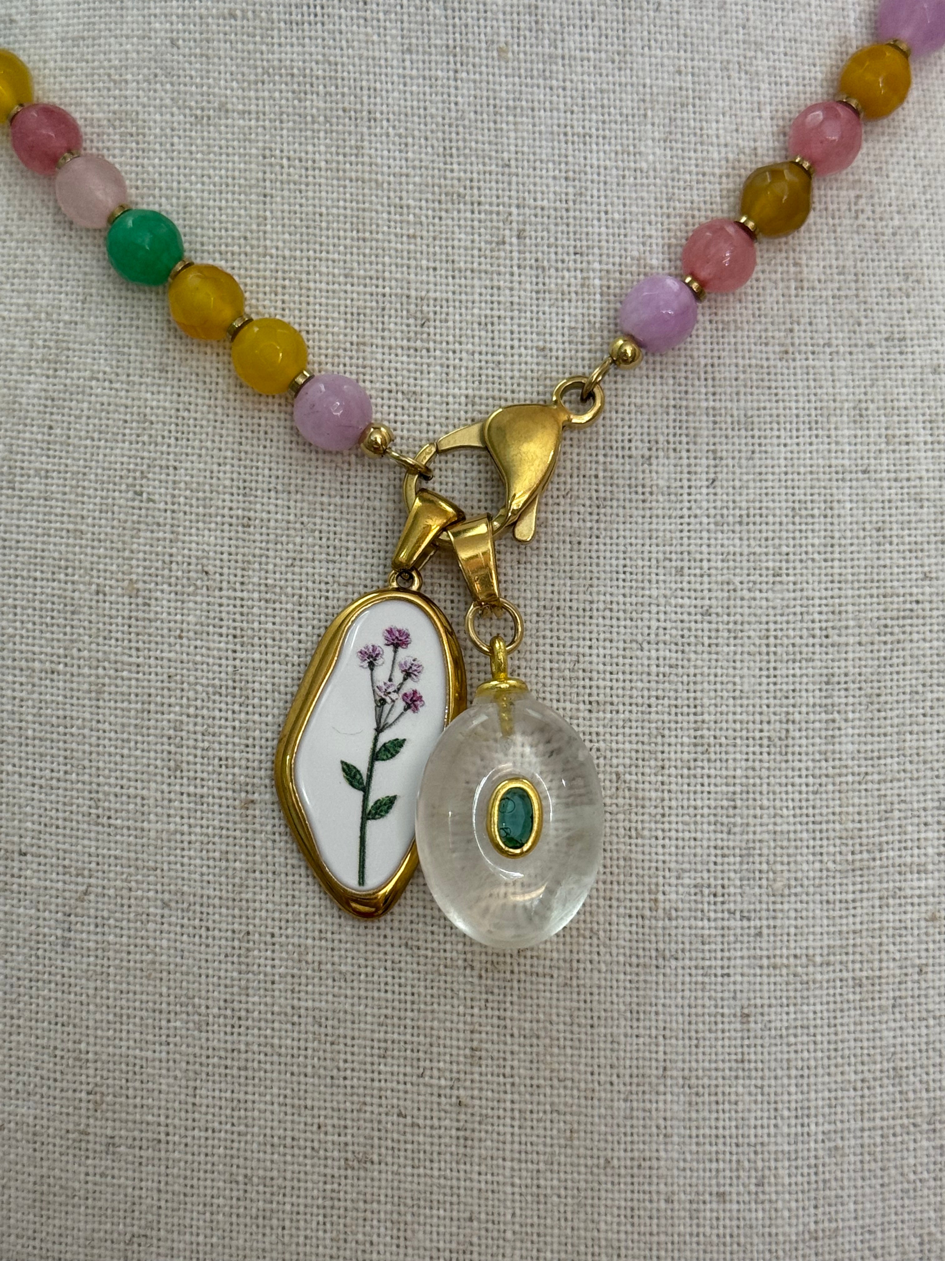 Collana perle multi charm| più colori