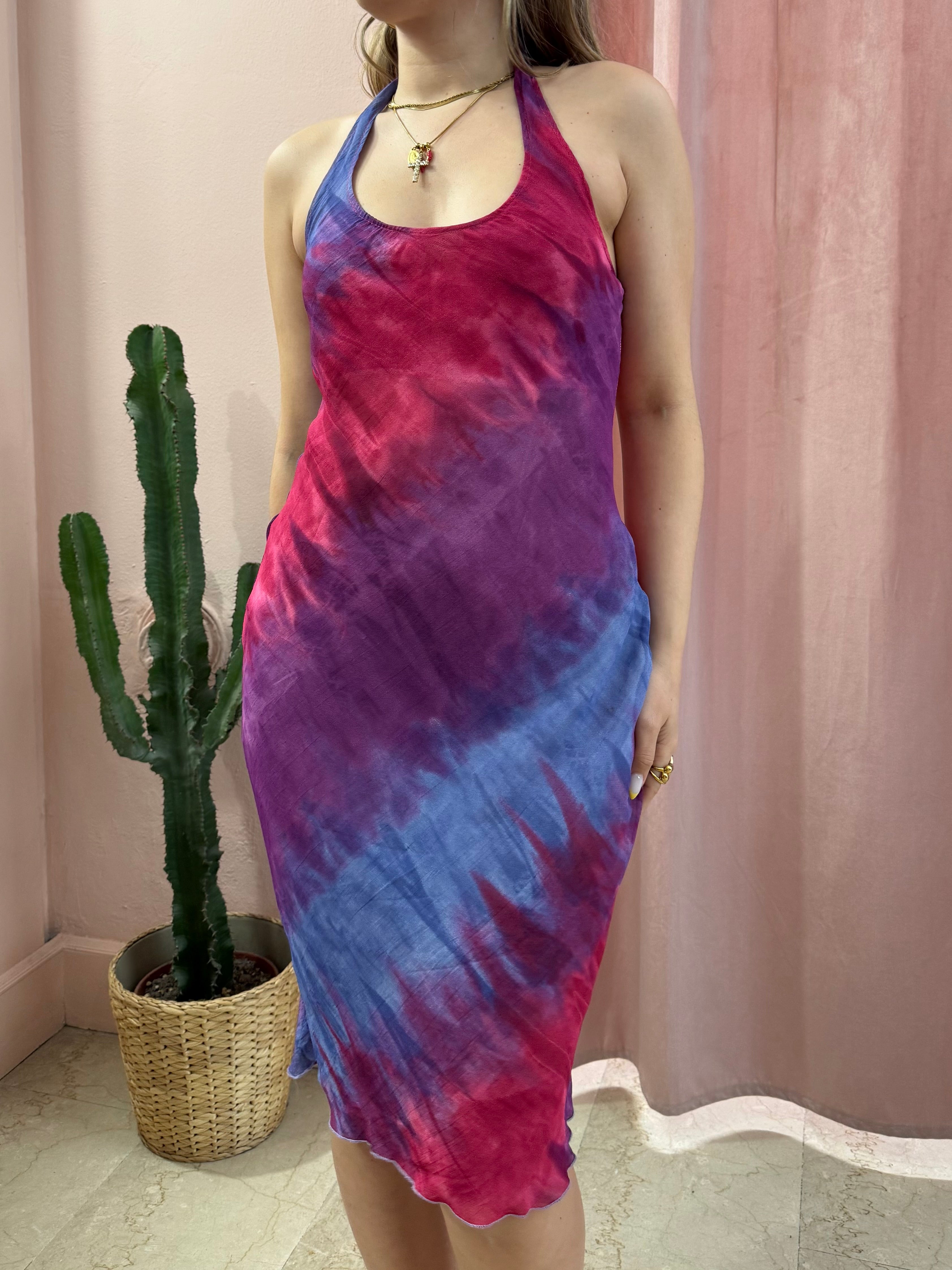 Vestito halter tie dye