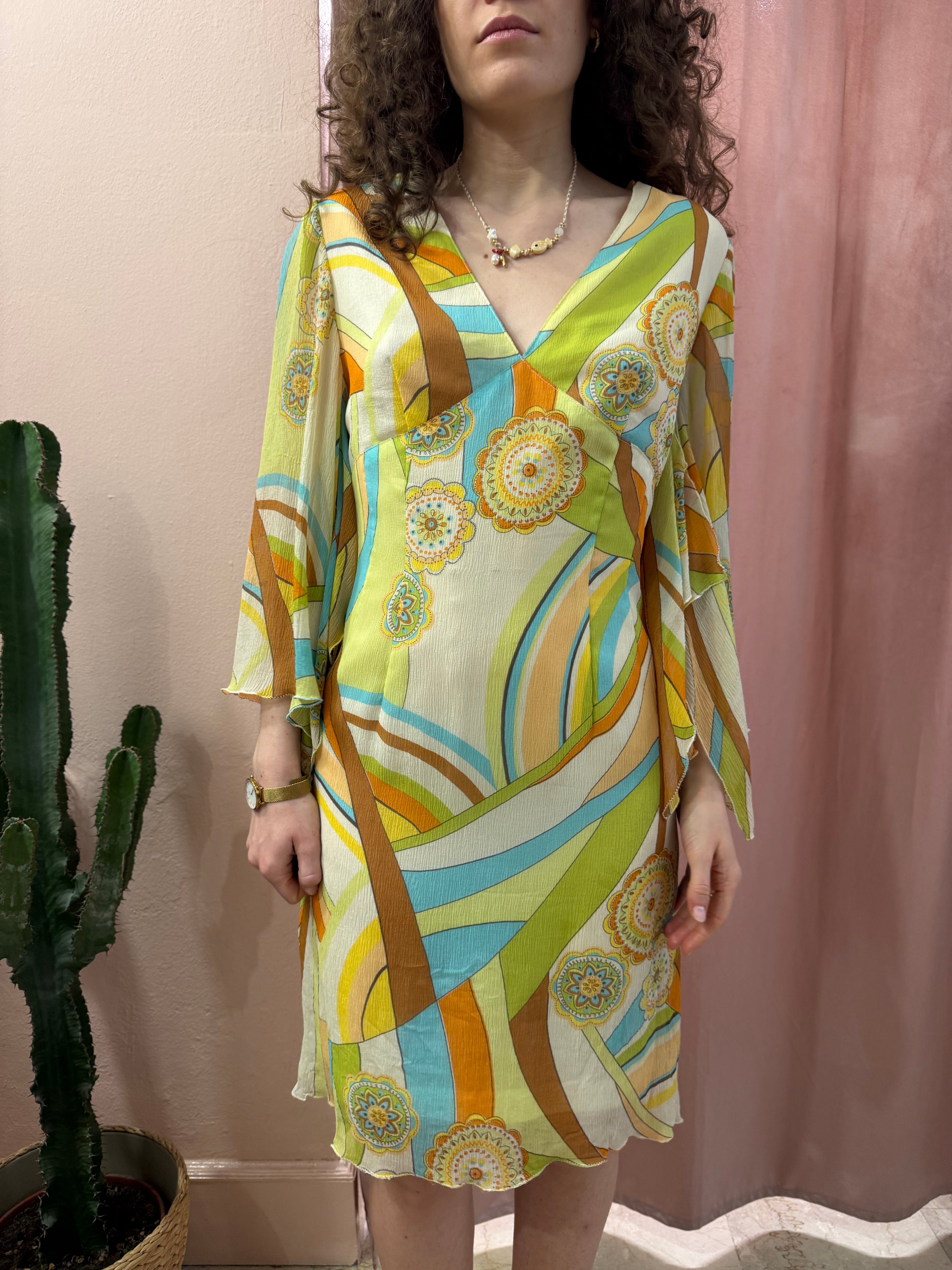 Vestito morbido in fantasia colorata
