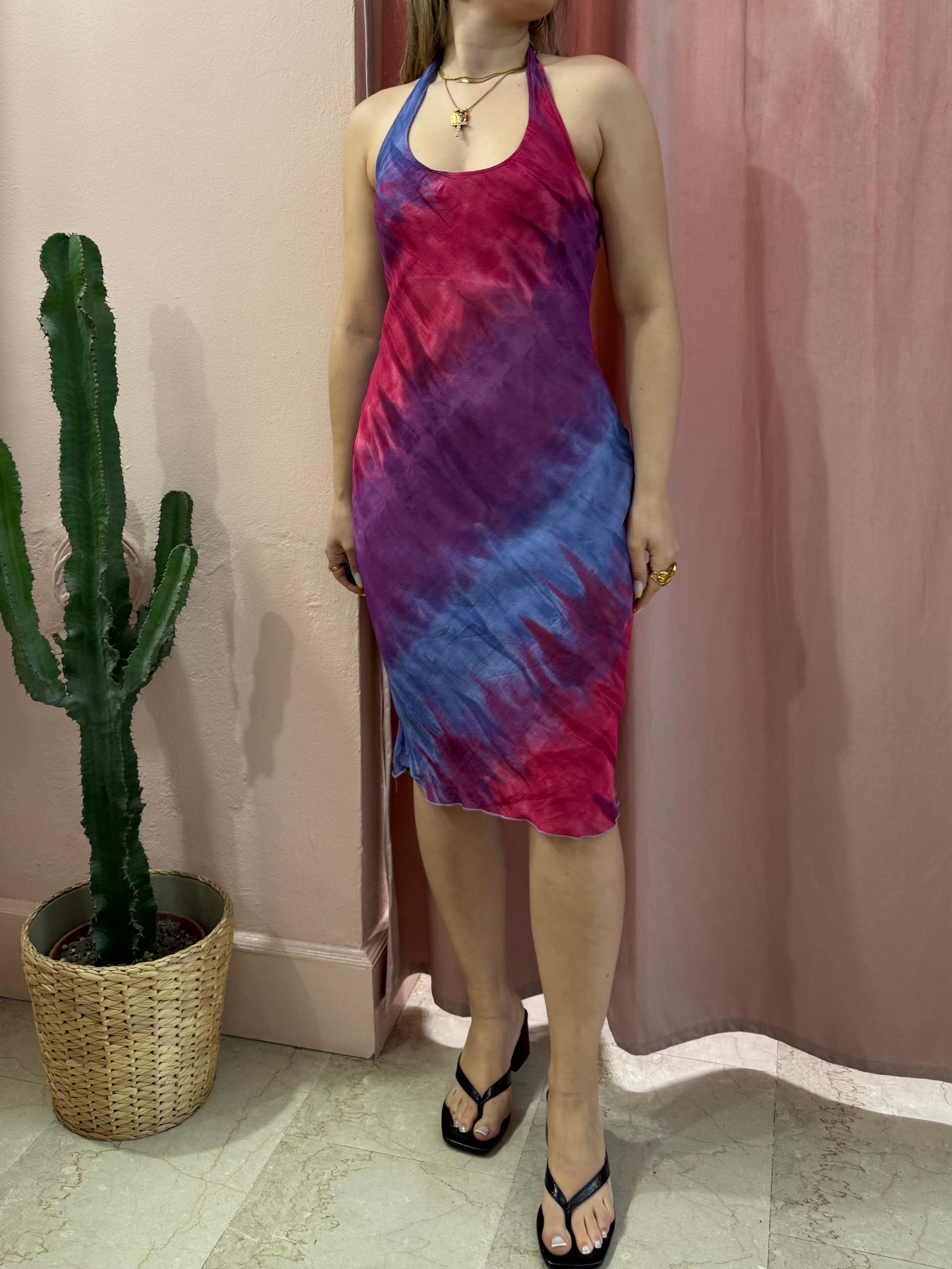 Vestito halter tie dye