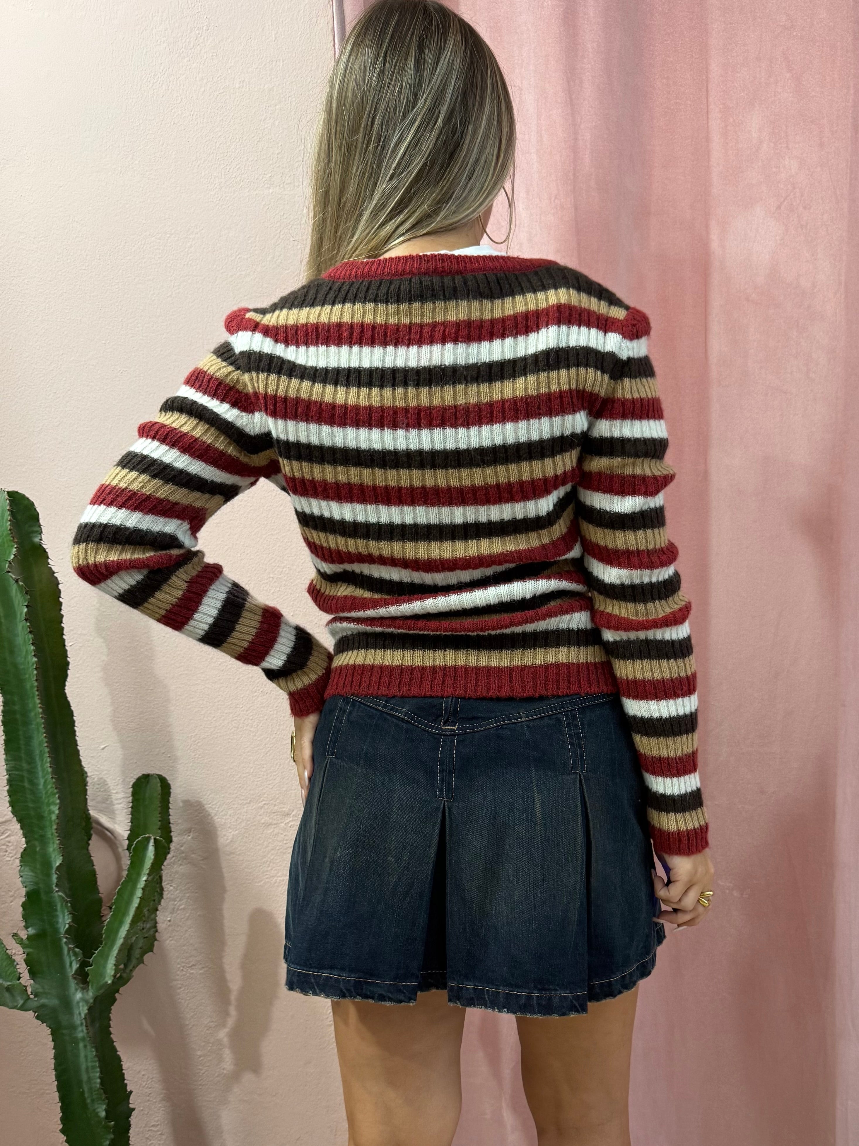 Minigonna in denim con pieghe