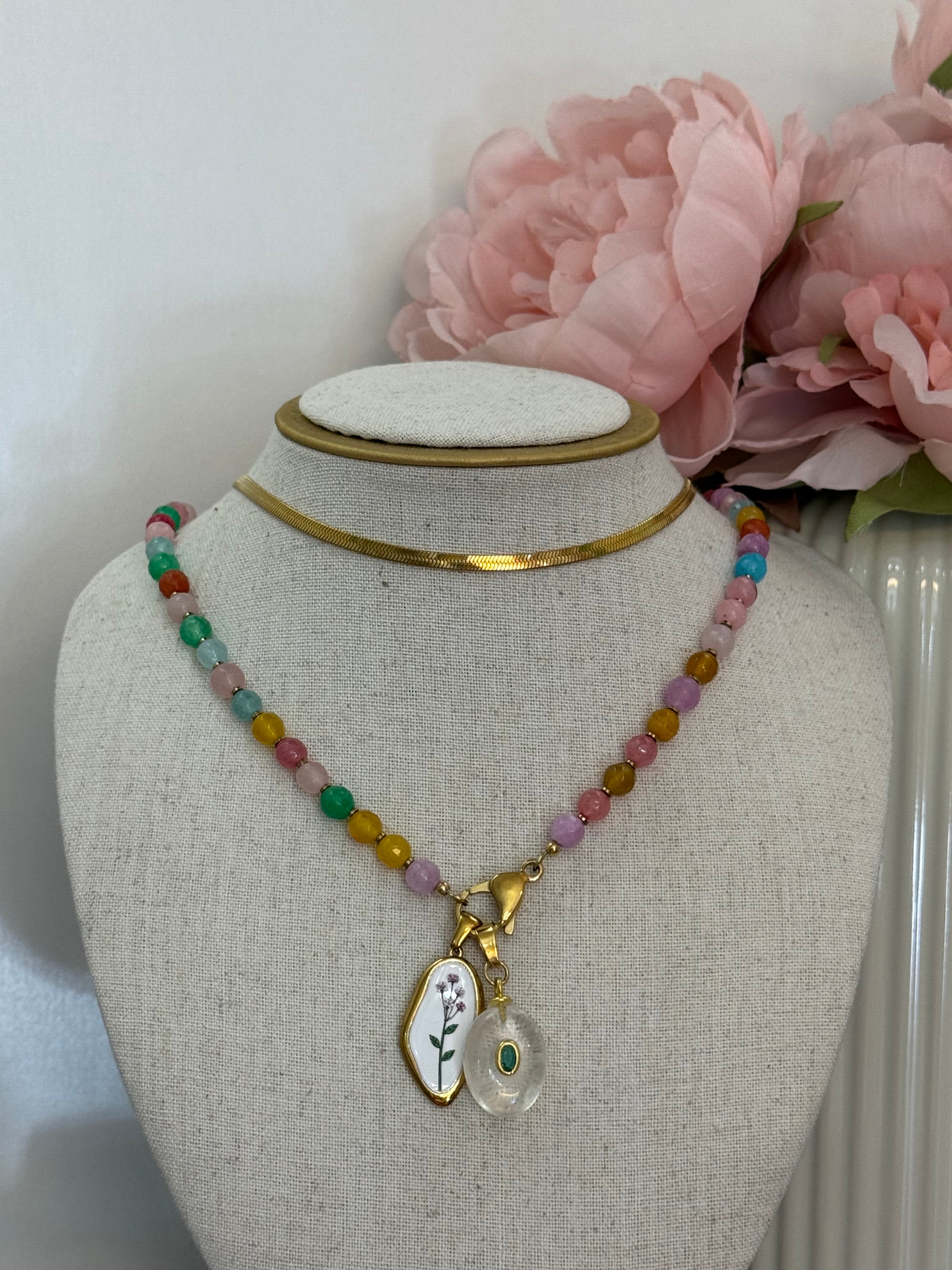 Collana perle multi charm| più colori