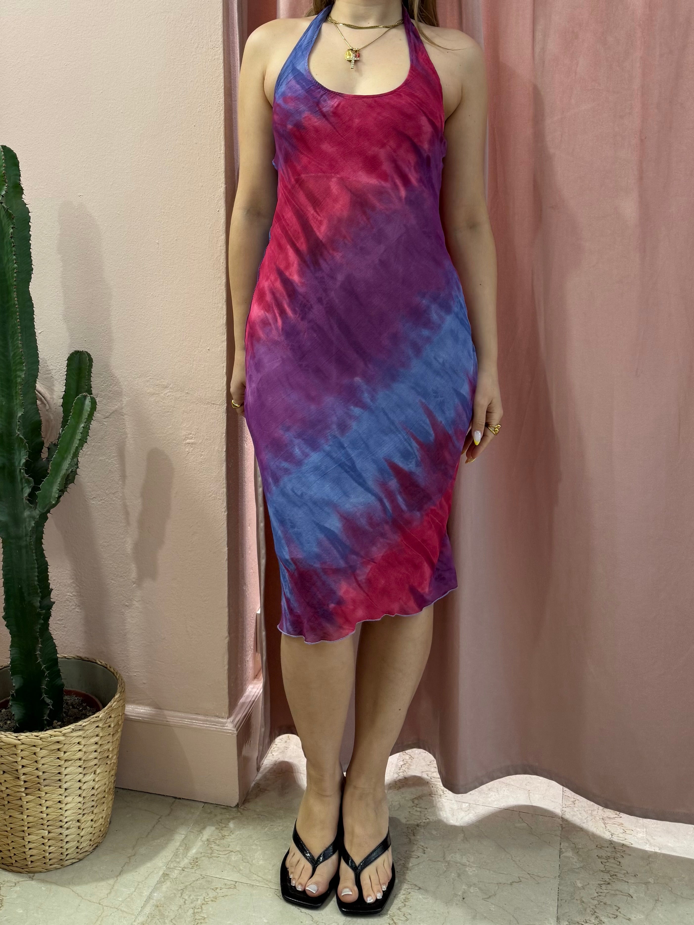 Vestito halter tie dye