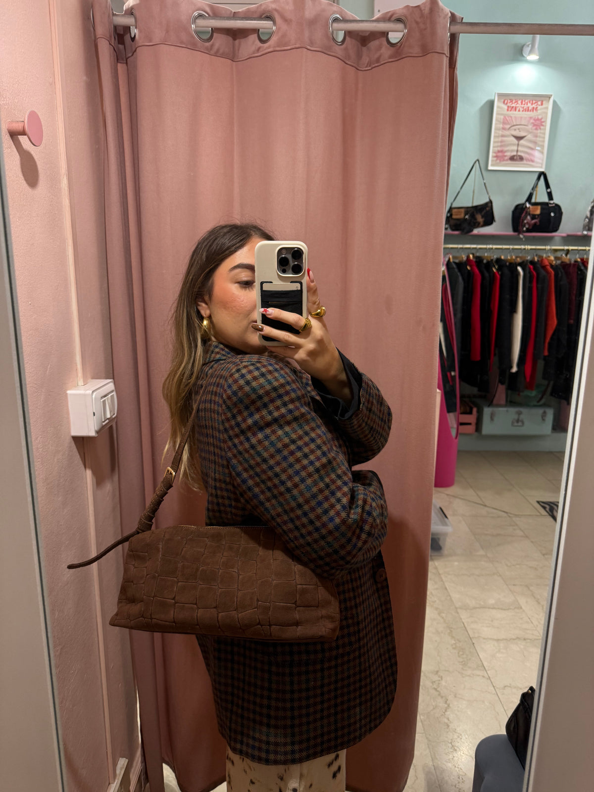 Borsa vera pelle stampa cocco| più colori