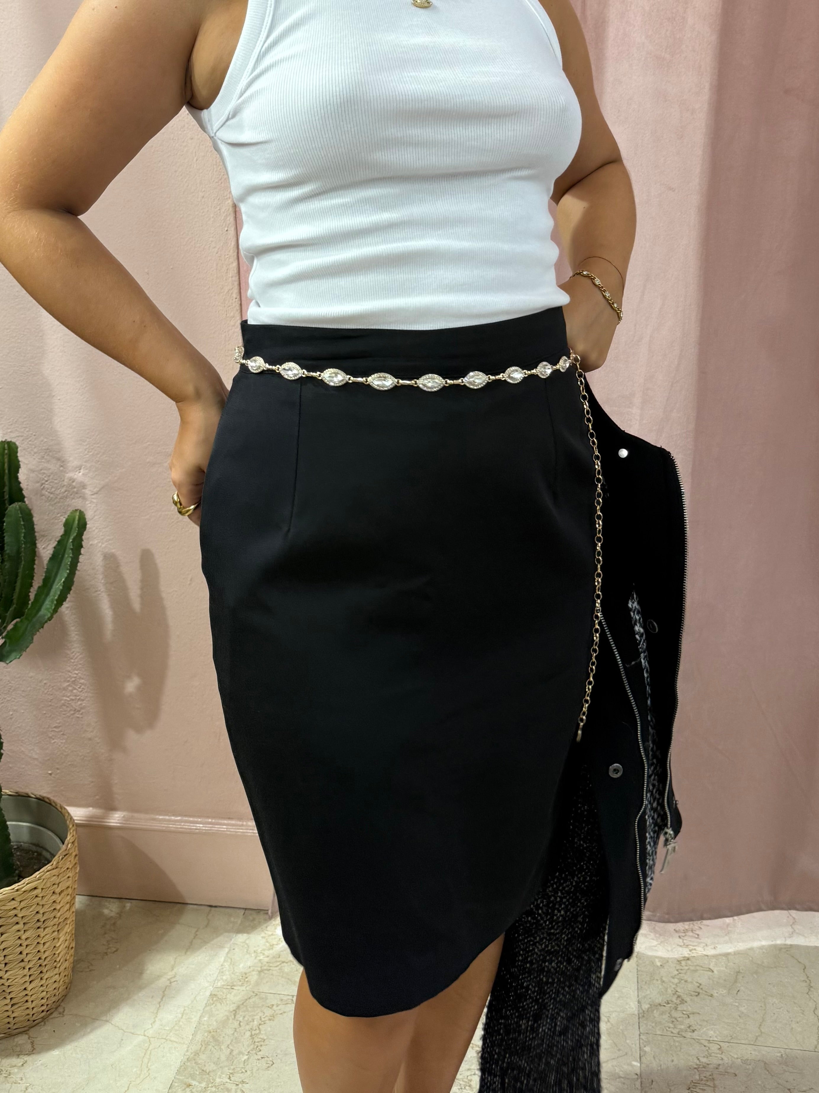 Gonna midi Fendi nera