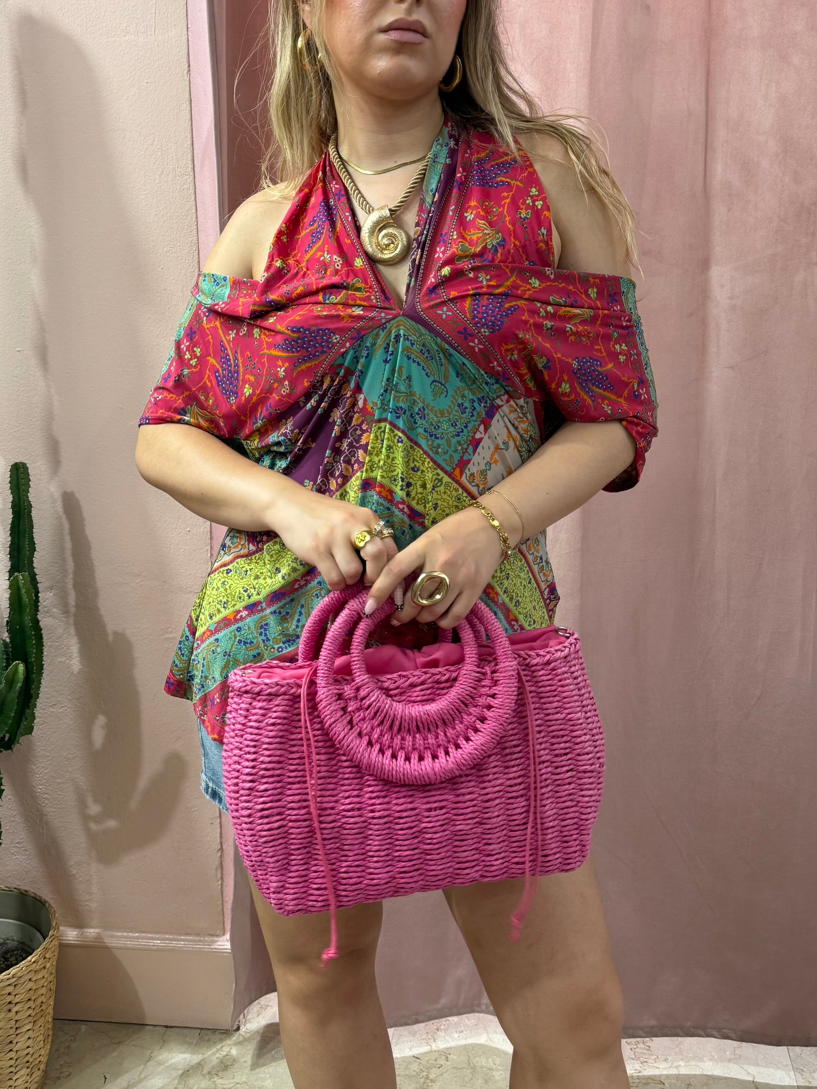 Top Etro in fantasia paisley multicolor