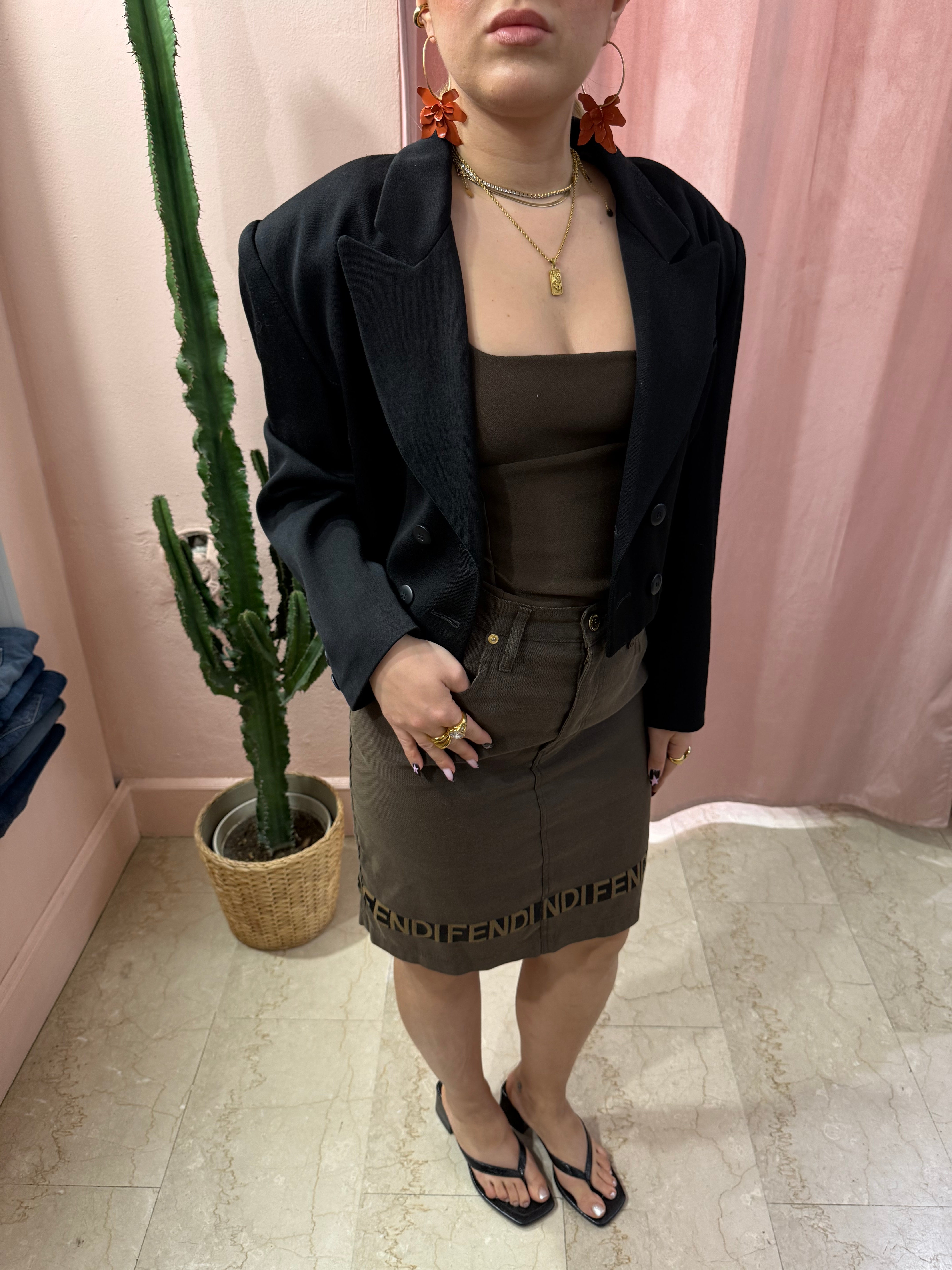 Gonna midi Fendi Roma vintage