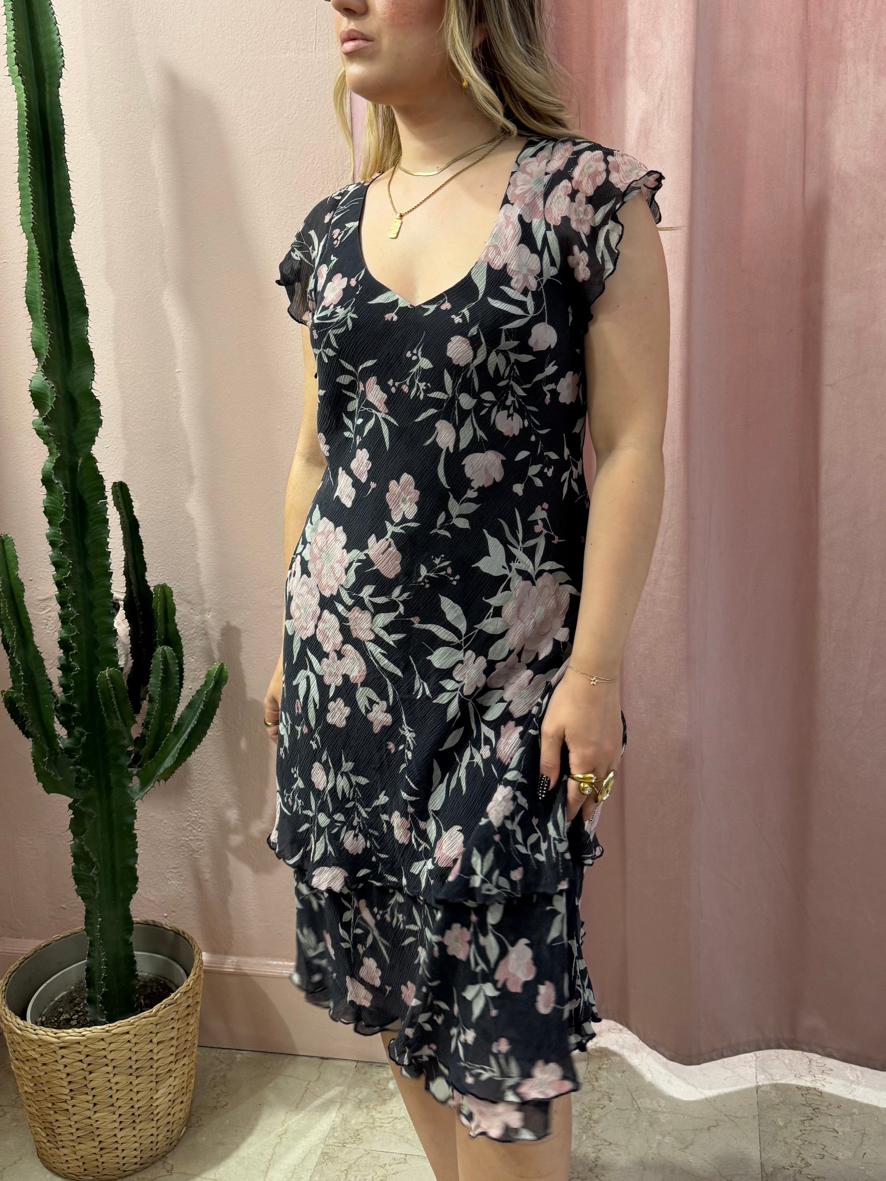 Vestito romantico con fantasia fiori