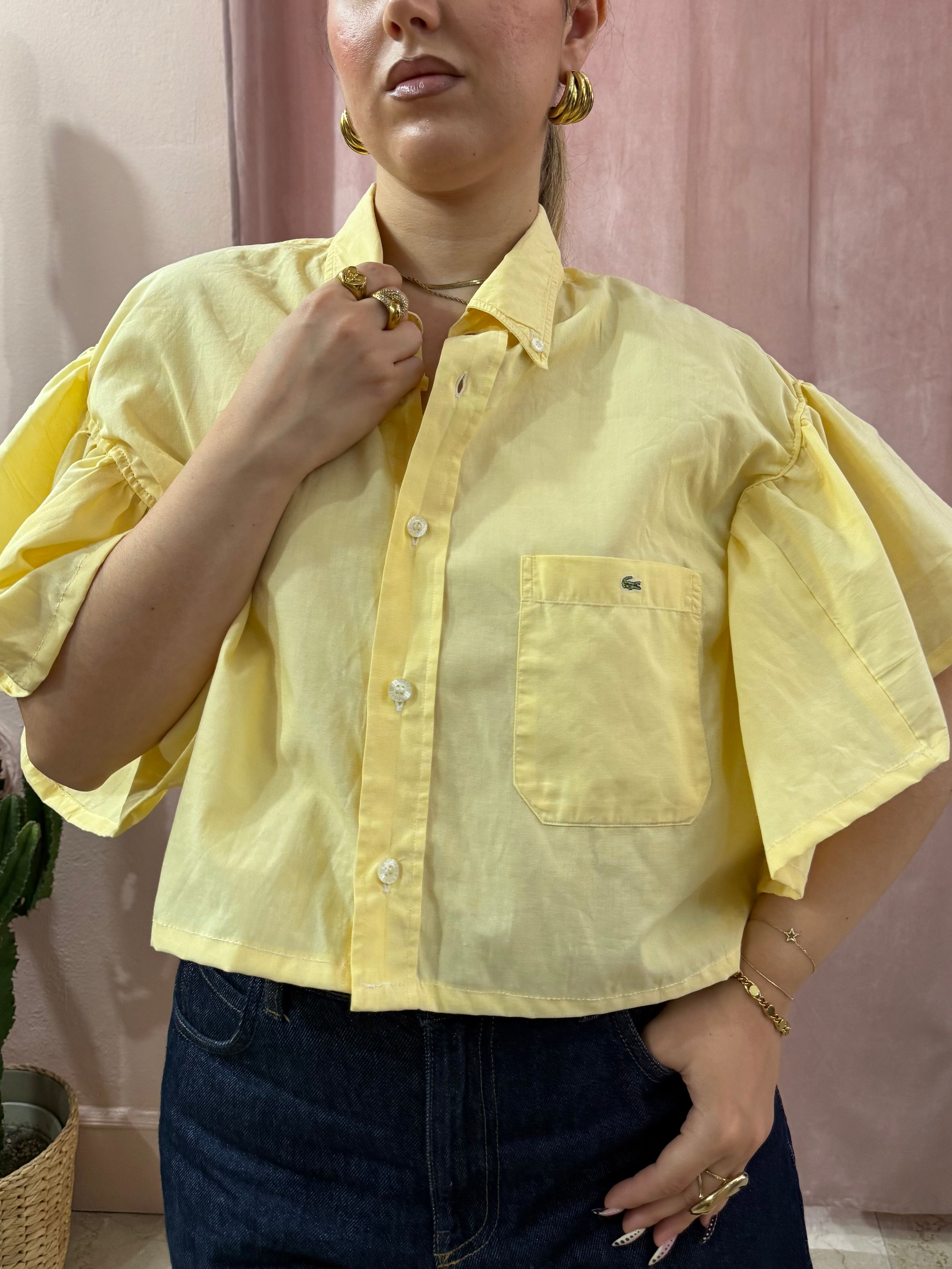 Camicia Lacoste upcycling gialla
