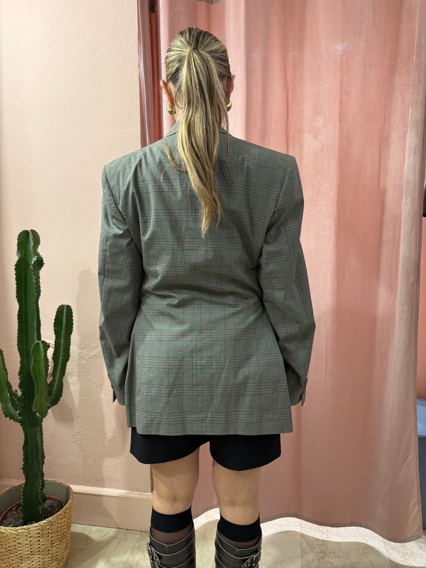 Blazer upcycling fiocchi principe di Galles
