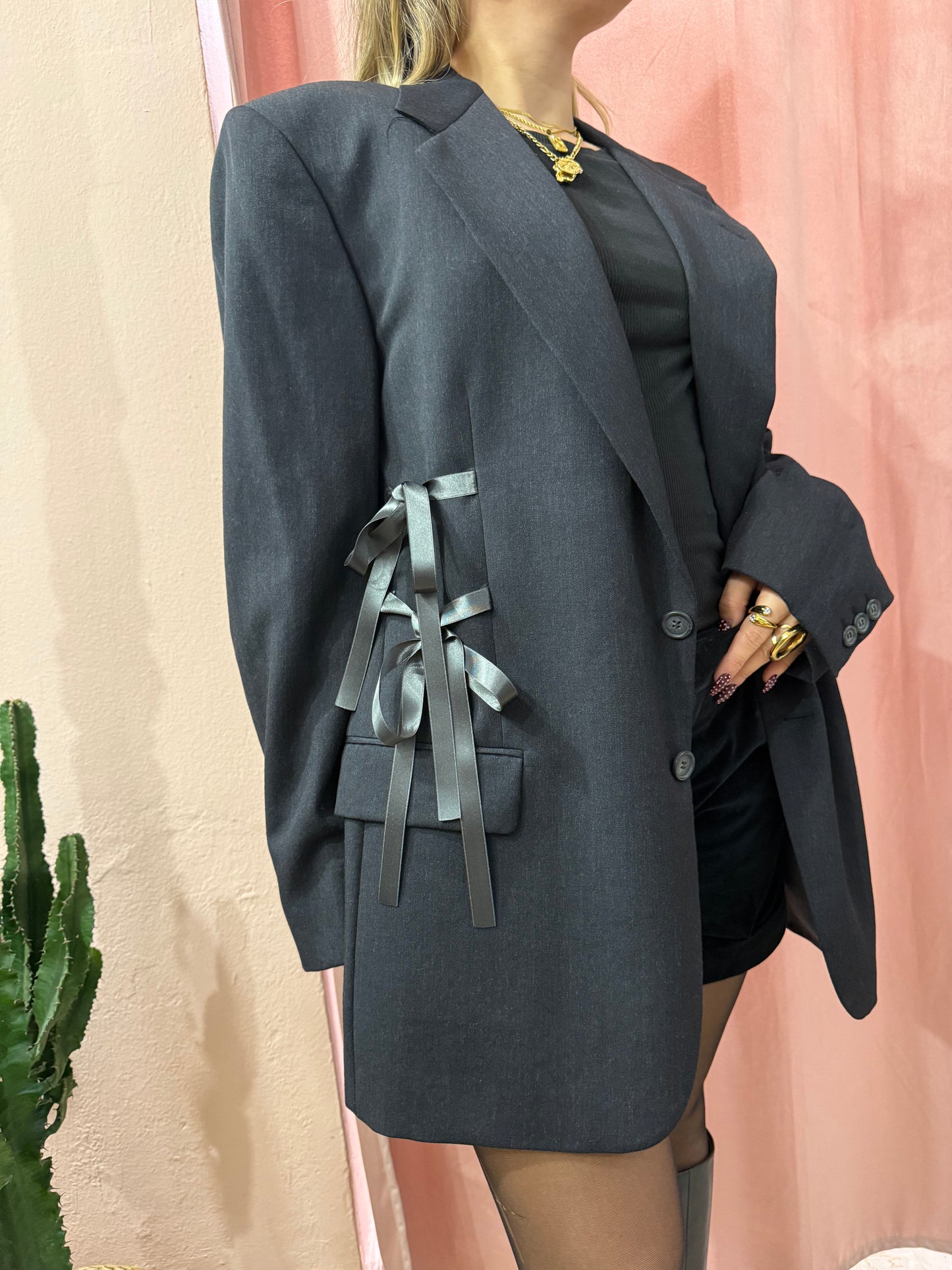 Blazer upcycling fiocchi antracite