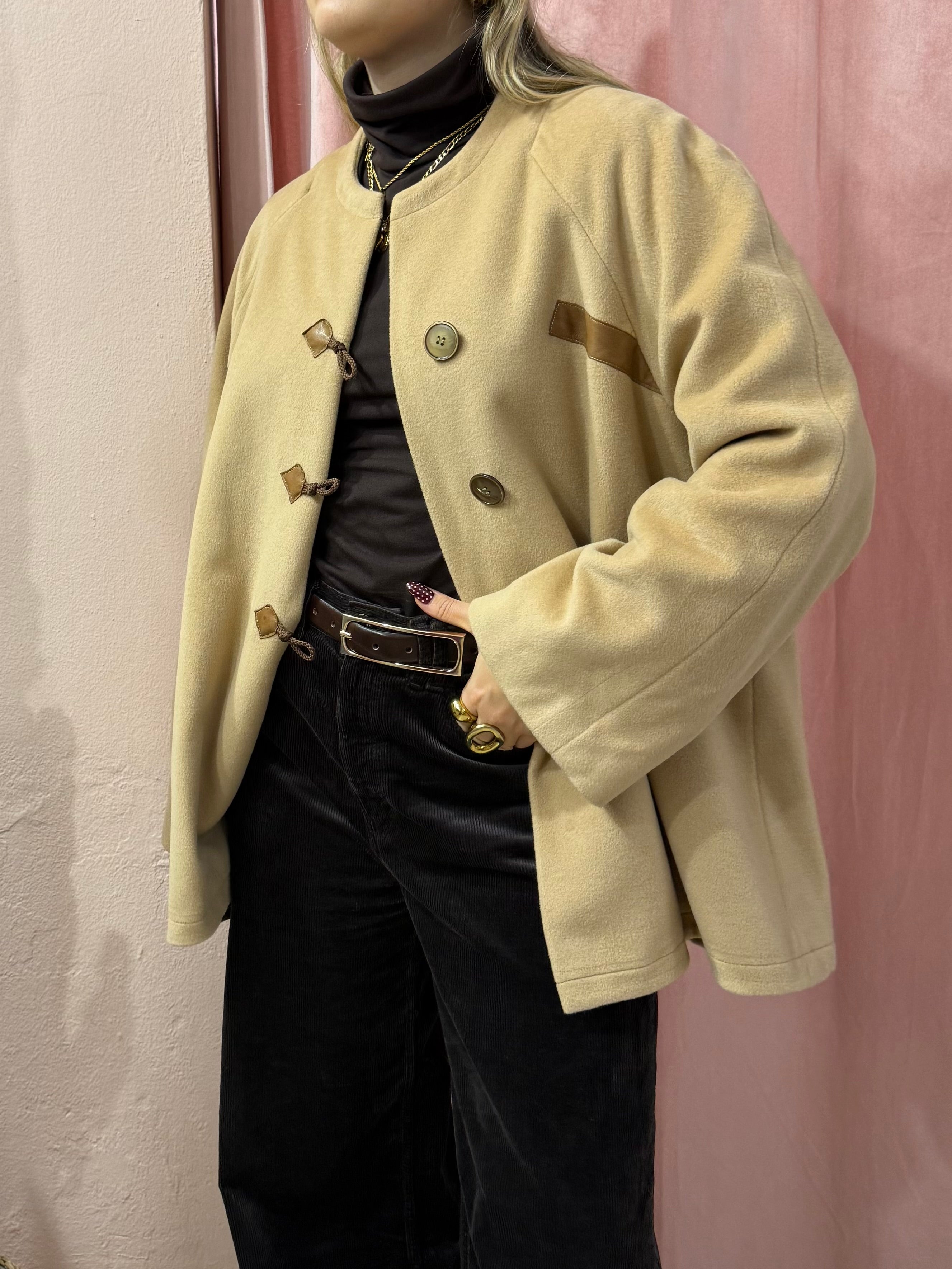 Cappa beige in lana