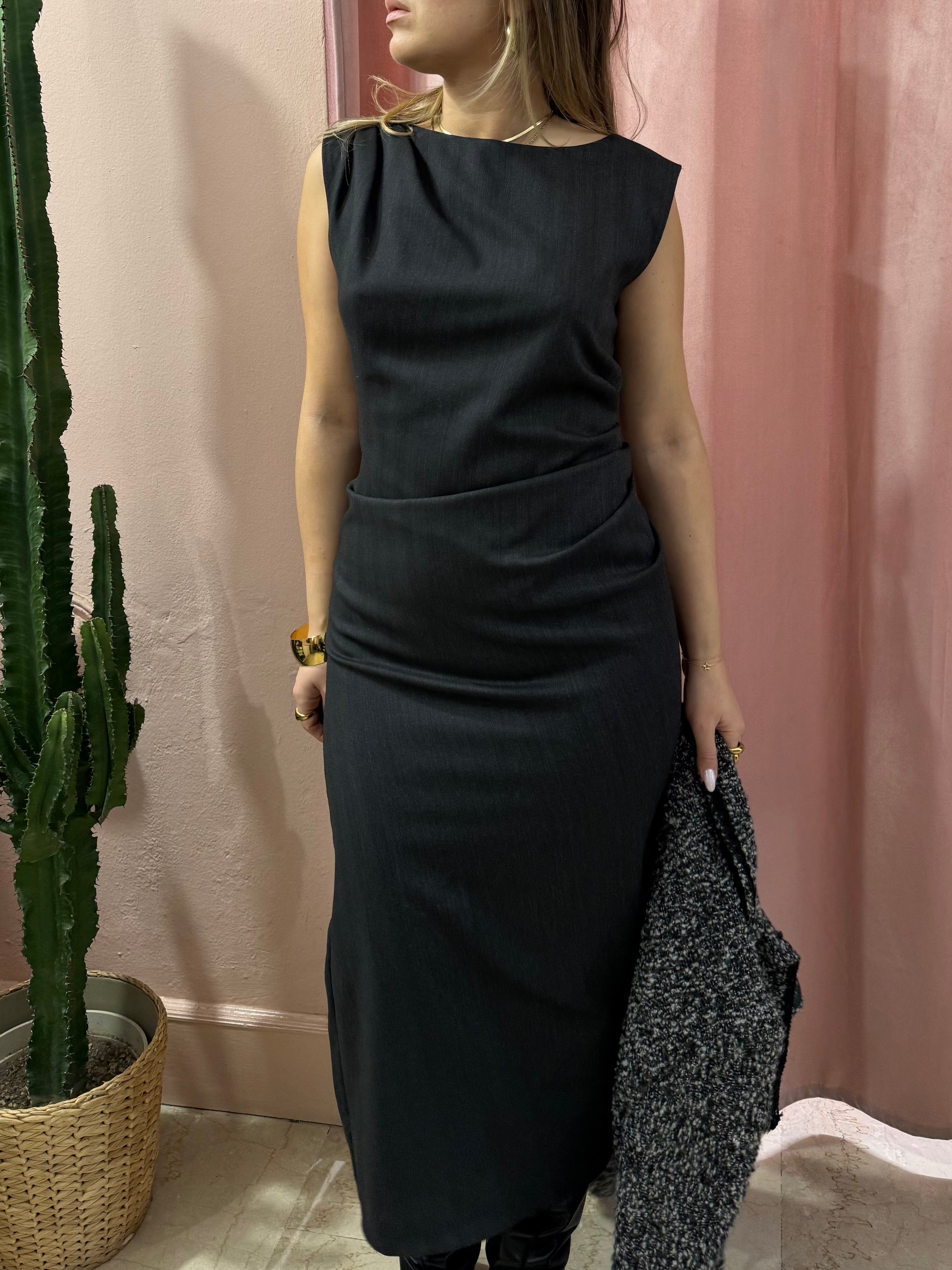 Vestito Marella antracite misto lana