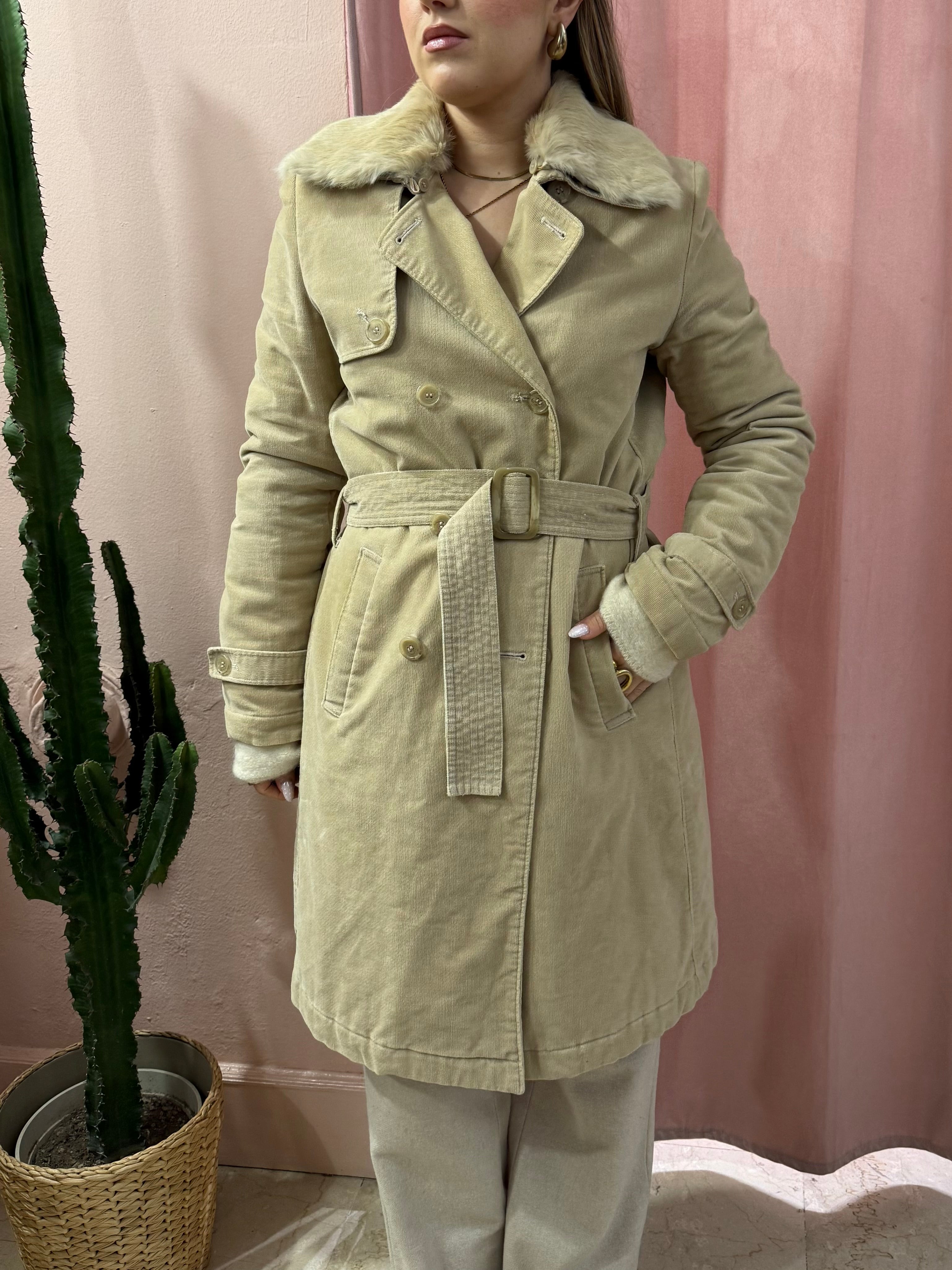 Trench IBlues collo in lapin