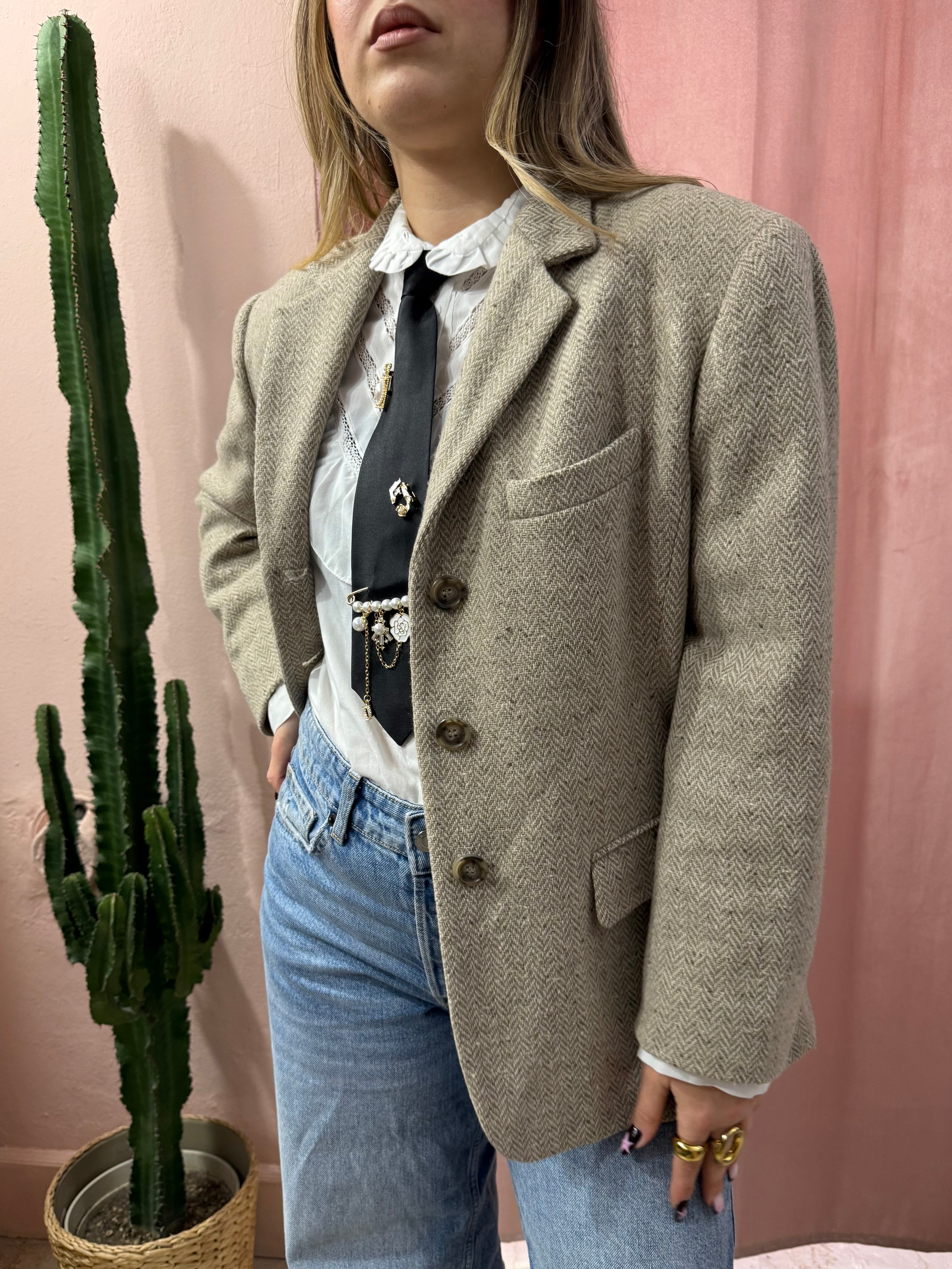 Blazer Intrend spigato beige