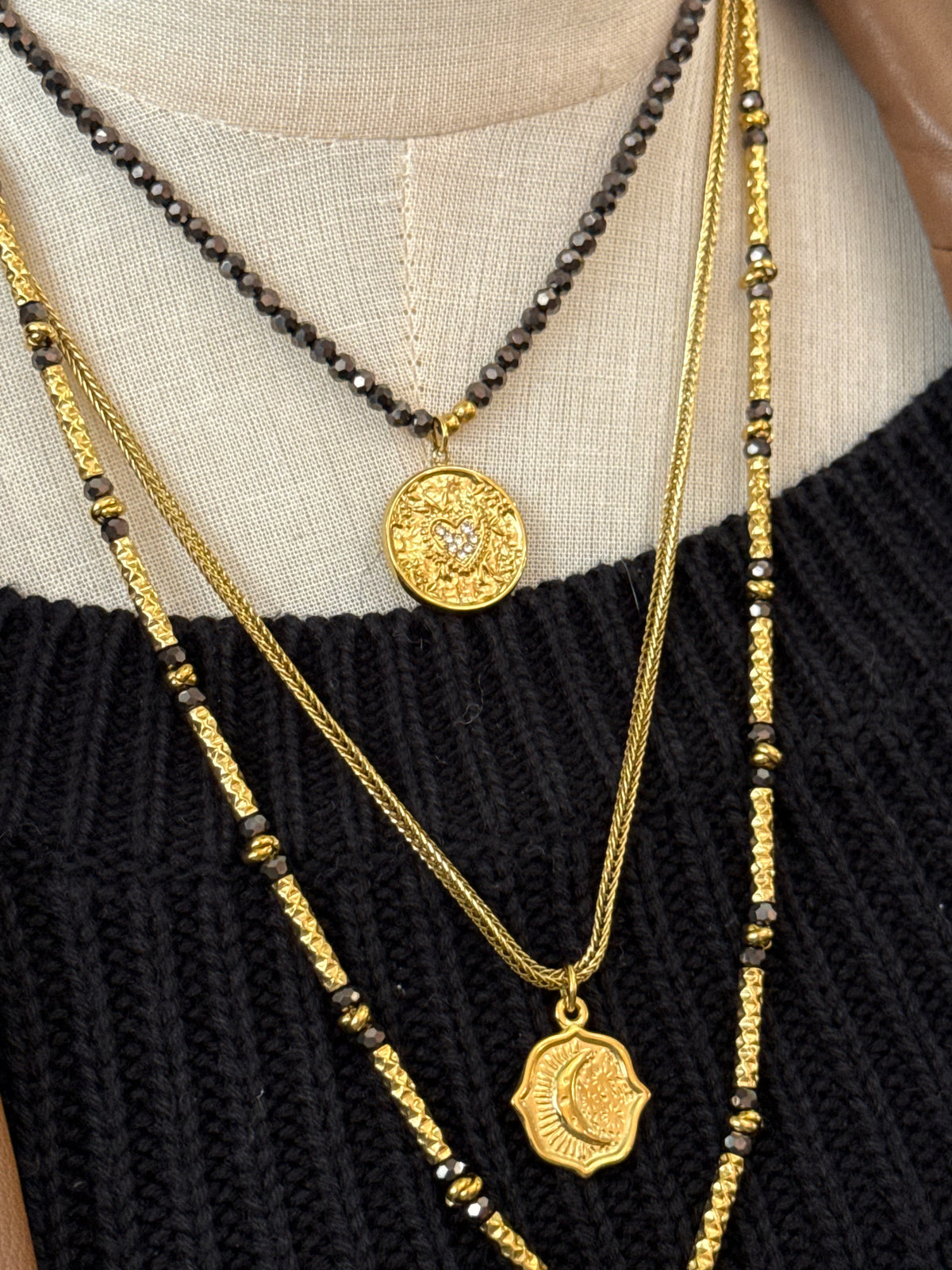 Collana lunga 3 in 1 cuore sacro