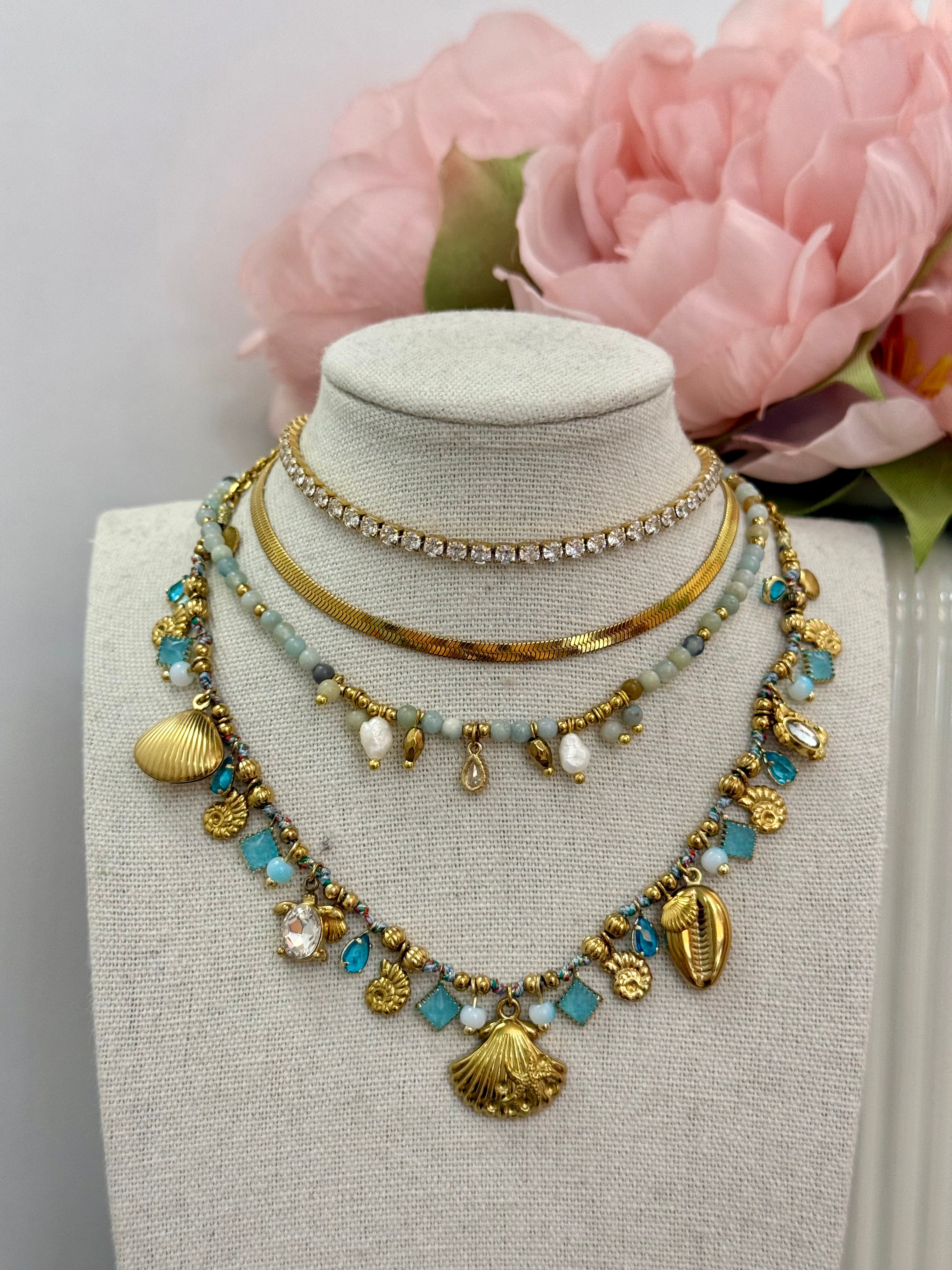 Collana multicharm conchiglia| più colori