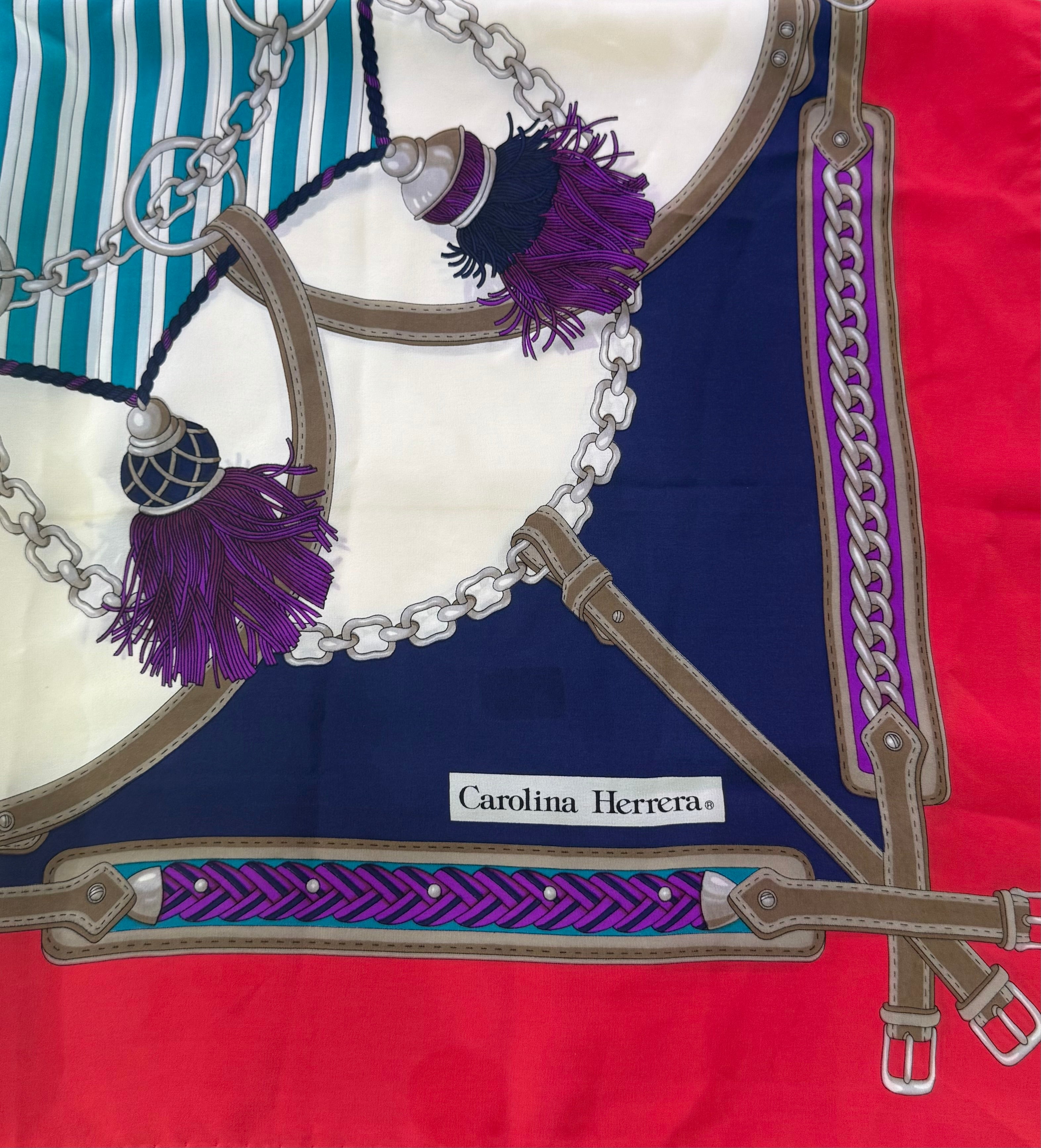 Foulard vintage Carolina Herrera in seta