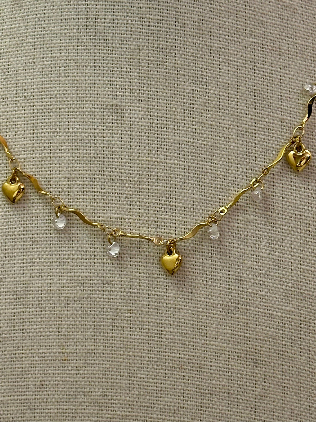 collana girocollo gocce cuoricini