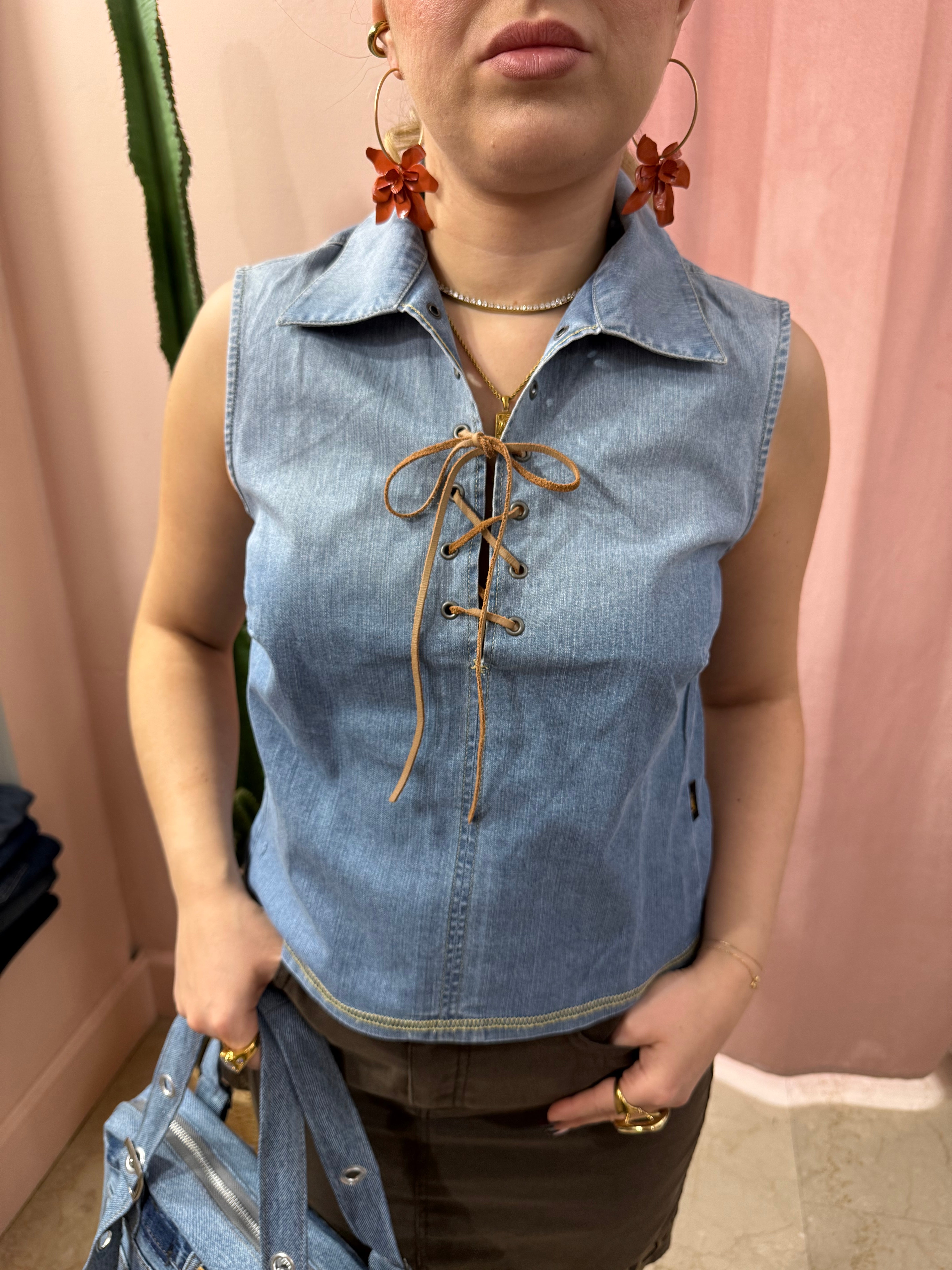Top in denim Lee